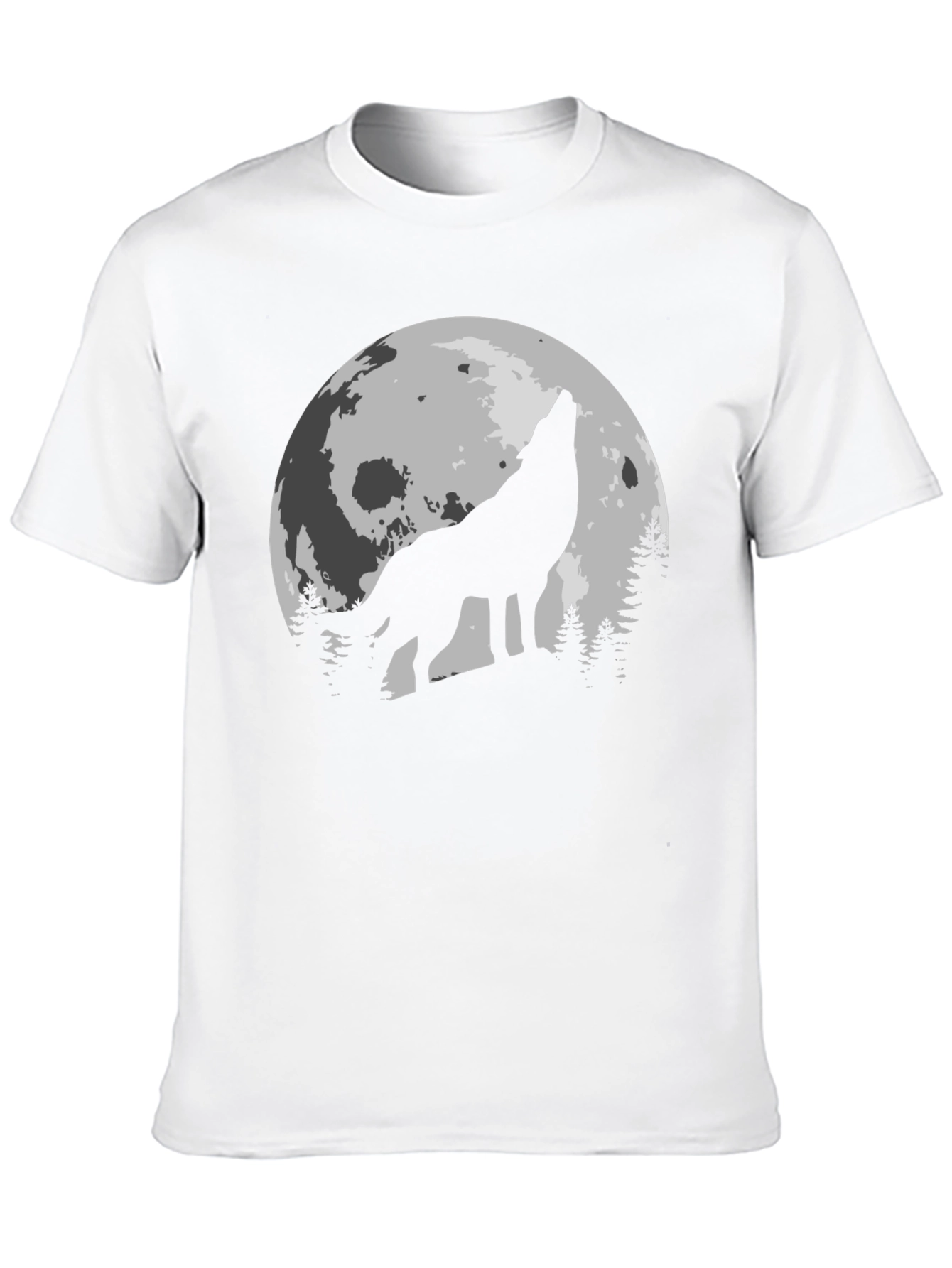 Black Wolf Moon Graphic Tee - Black Cotton Blend view 10