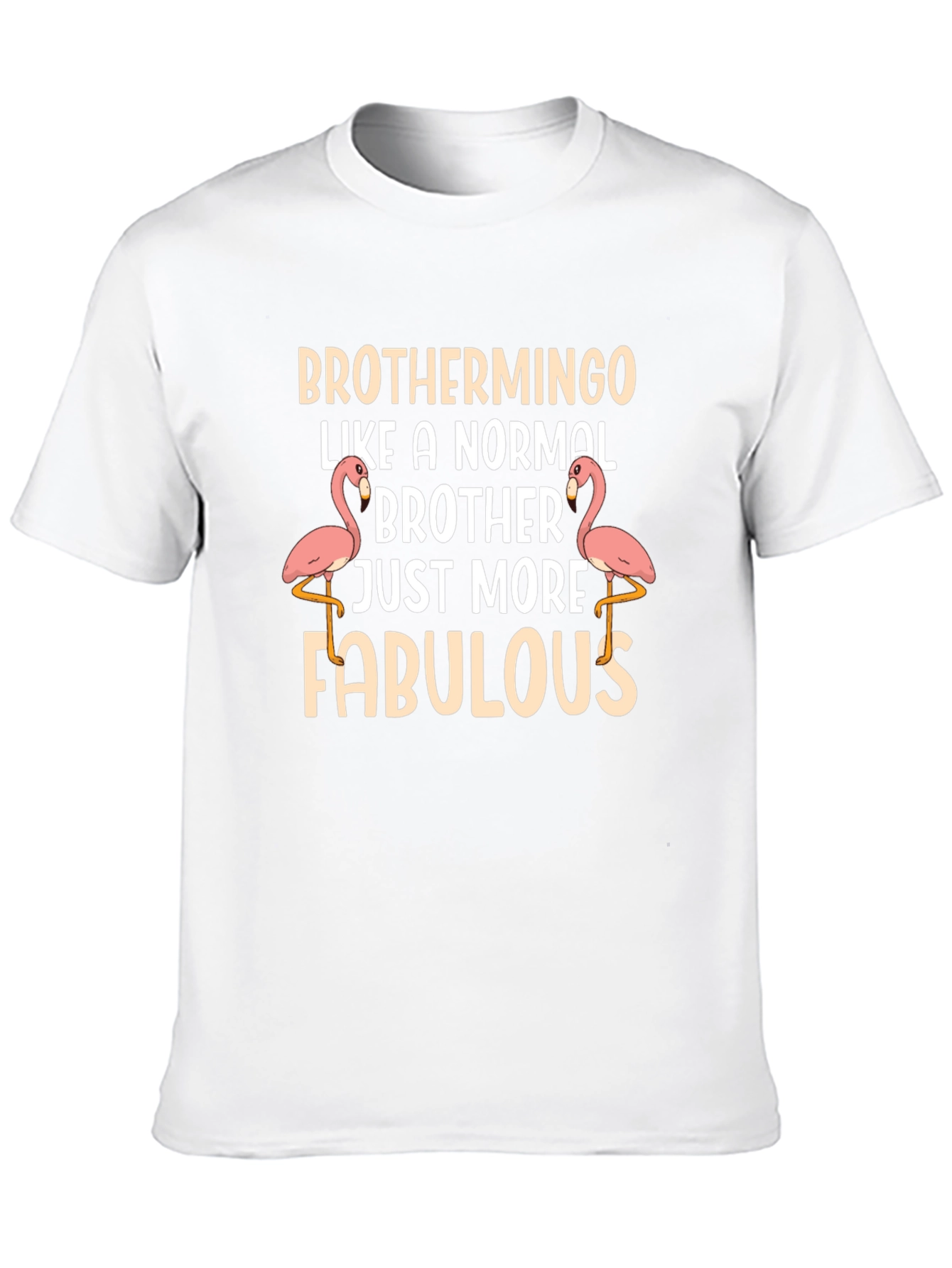 Black Brothermingo T-Shirt: Fabulous Flamingo Brother Tee view 10