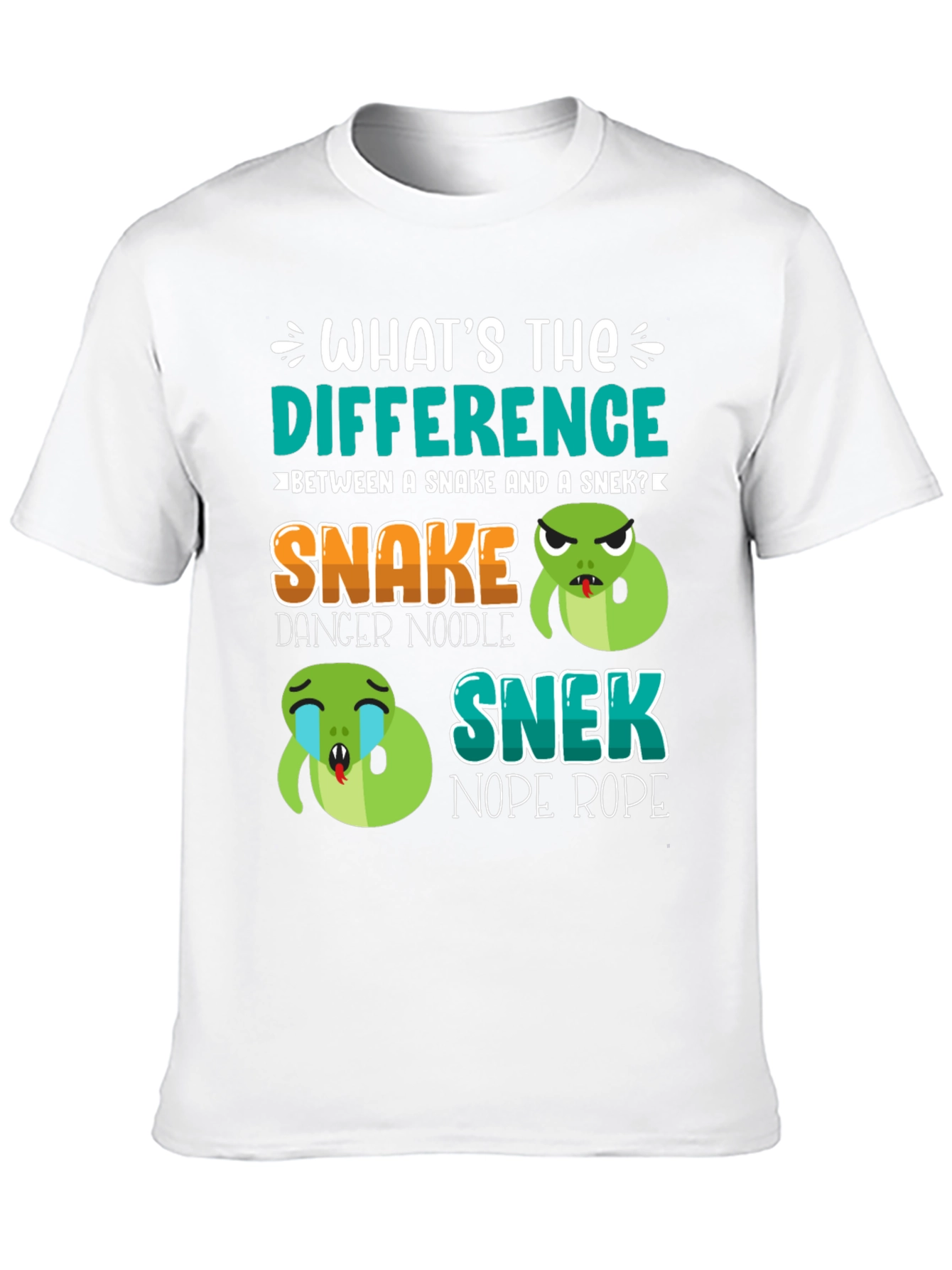 Black Snake vs Snek T-Shirt: Danger Noodle vs Nope Rope Tee view 10