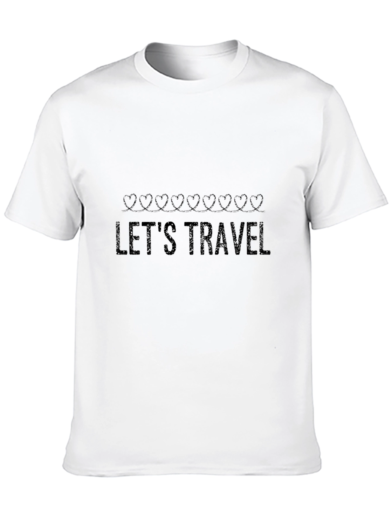 Black Let's Travel Heart String Black Tee view 10