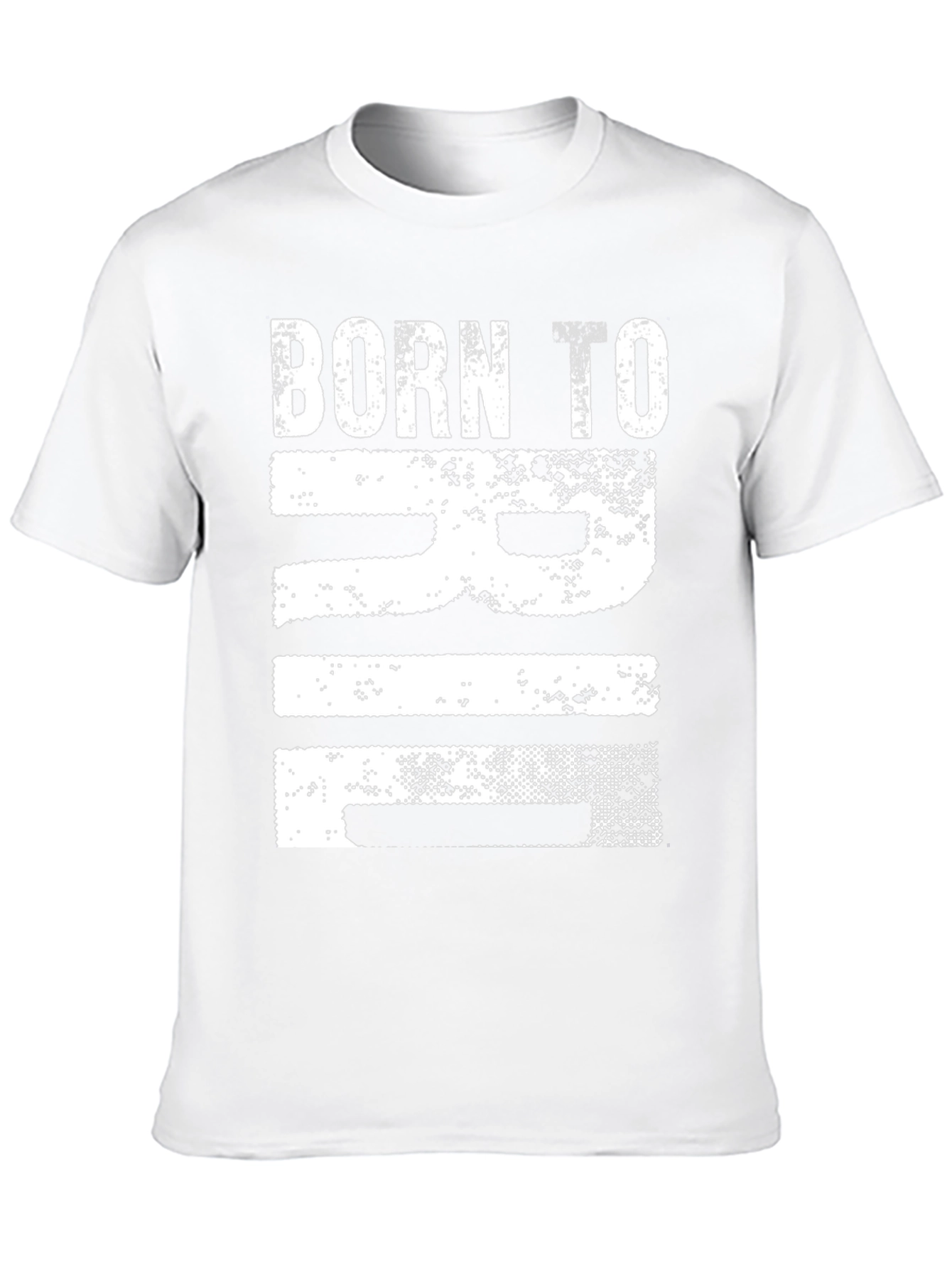 Black Born to RIF T-Shirt - Distressed Graphic Tee view 10