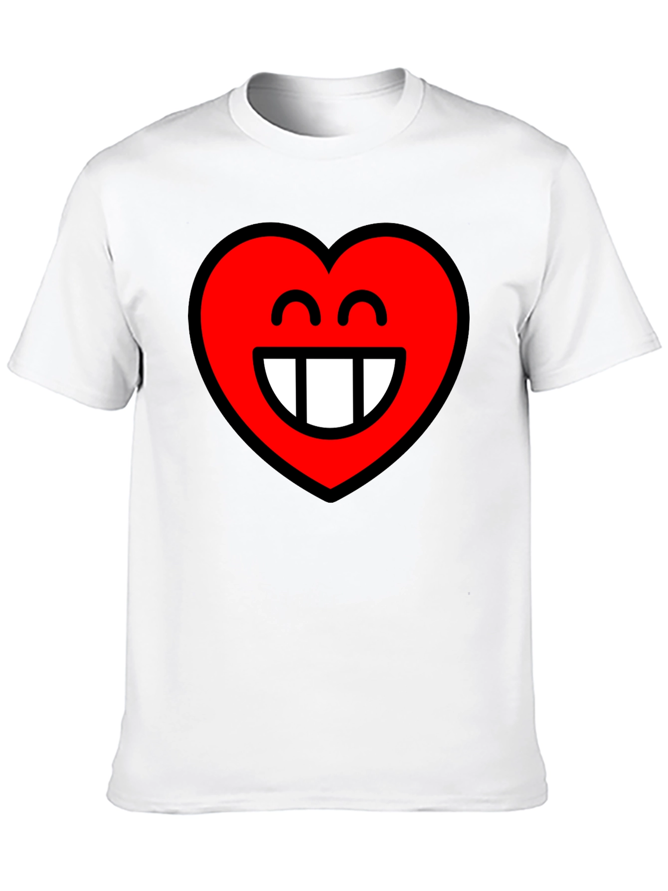Black Heart Smile Graphic Black T-Shirt view 10