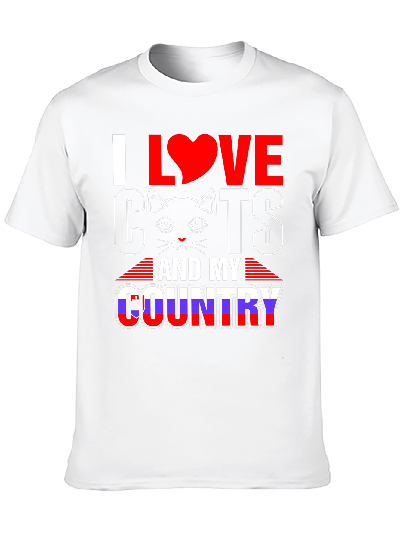 Black I Love Cats and My Country Graphic Tee view 10