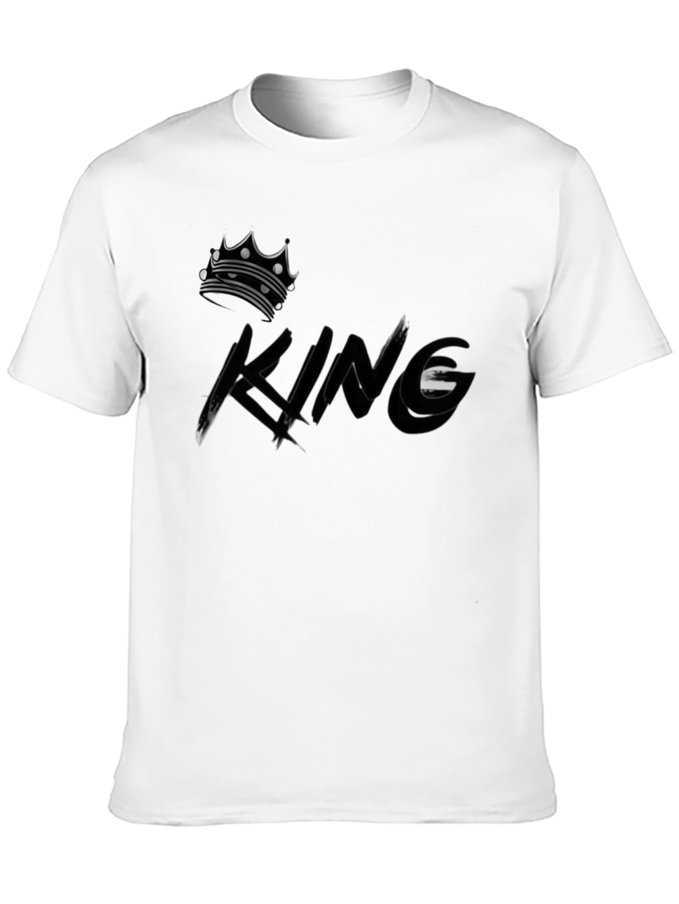 Black King Crown Graphic Black T-Shirt view 10