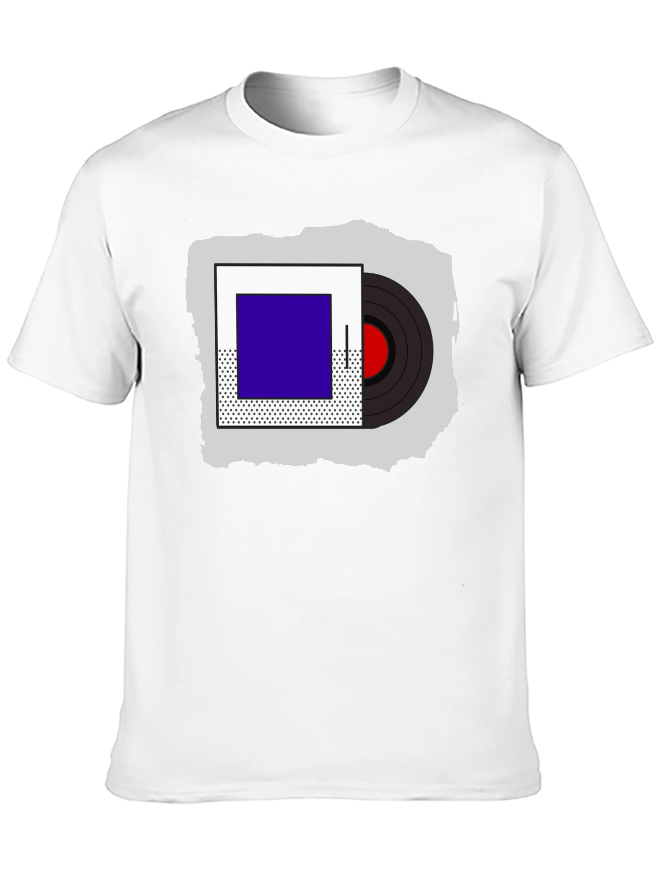 Black Retro Vinyl Record Graphic Tee - Cool Music Lover Shirt view 10