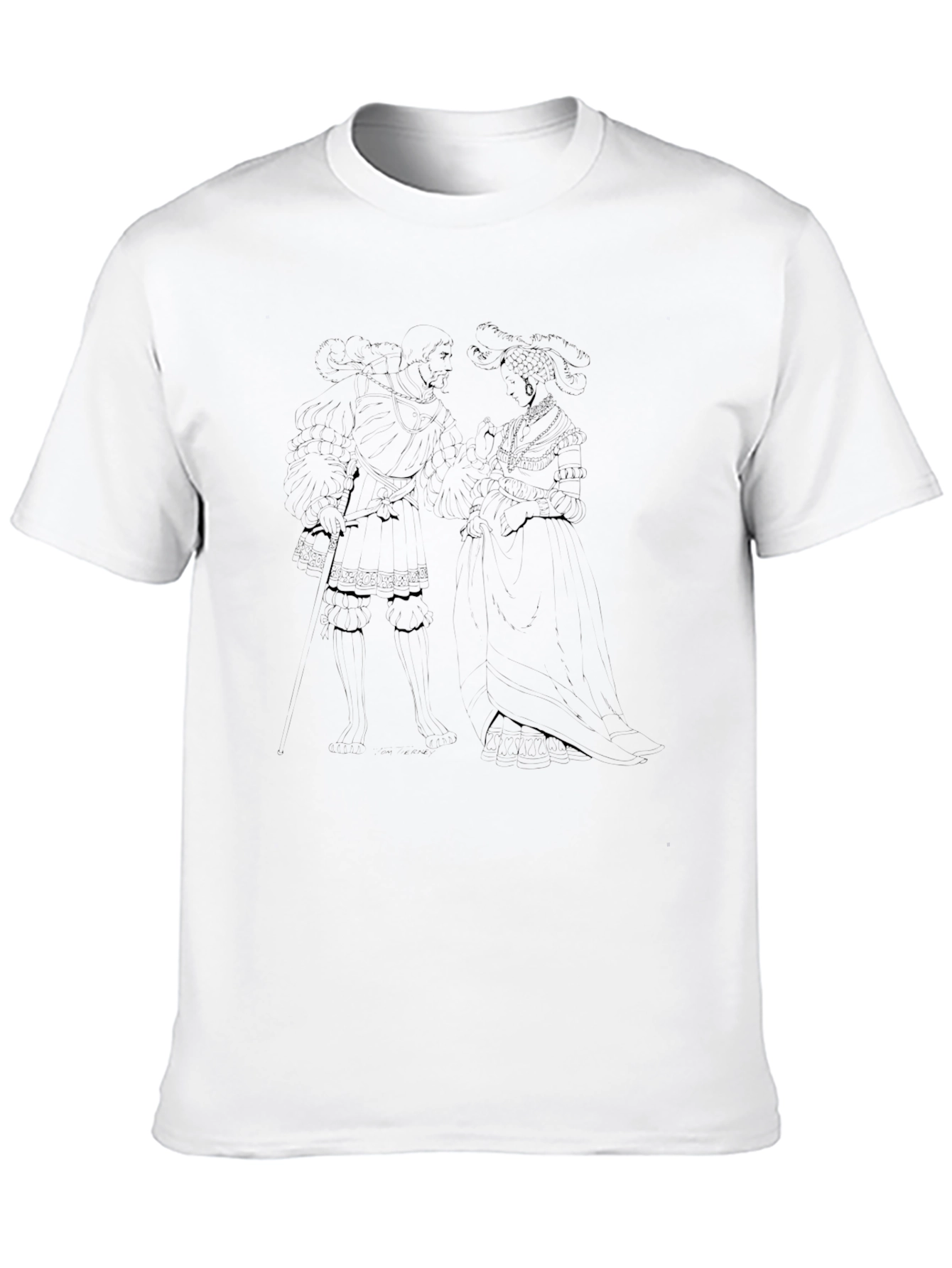 Black Men's Black Graphic Print T-Shirt view 10