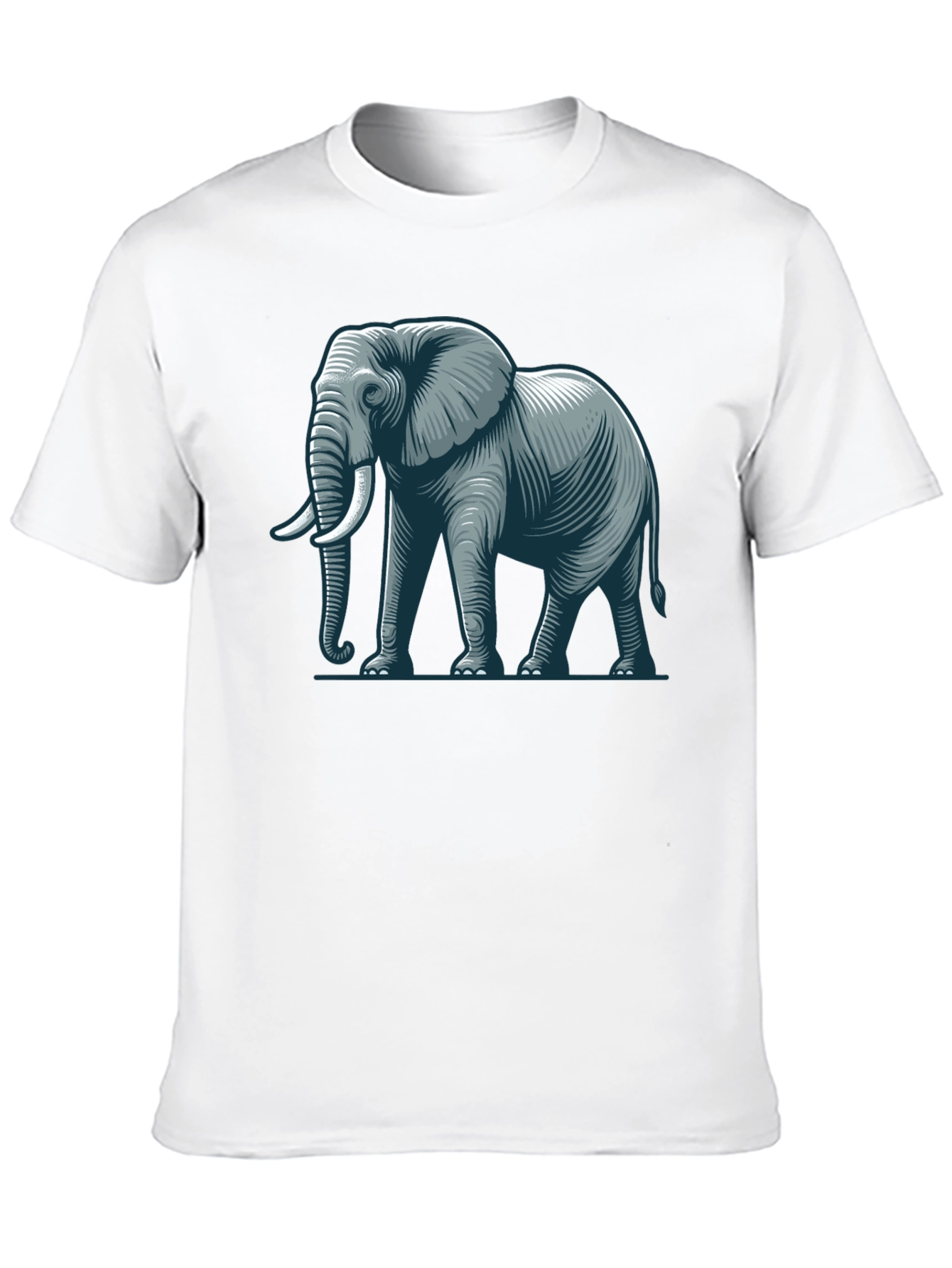 Black Elephant Graphic T-Shirt - Black Cotton Tee view 10