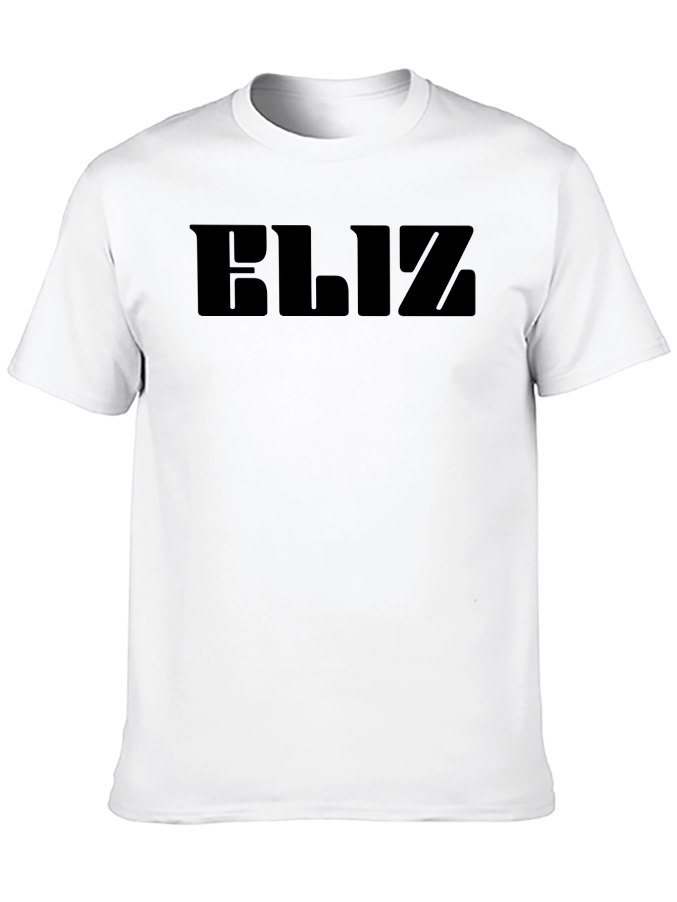 Black Men's Black "ELIZ" Graphic Tee - Casual Comfort view 10