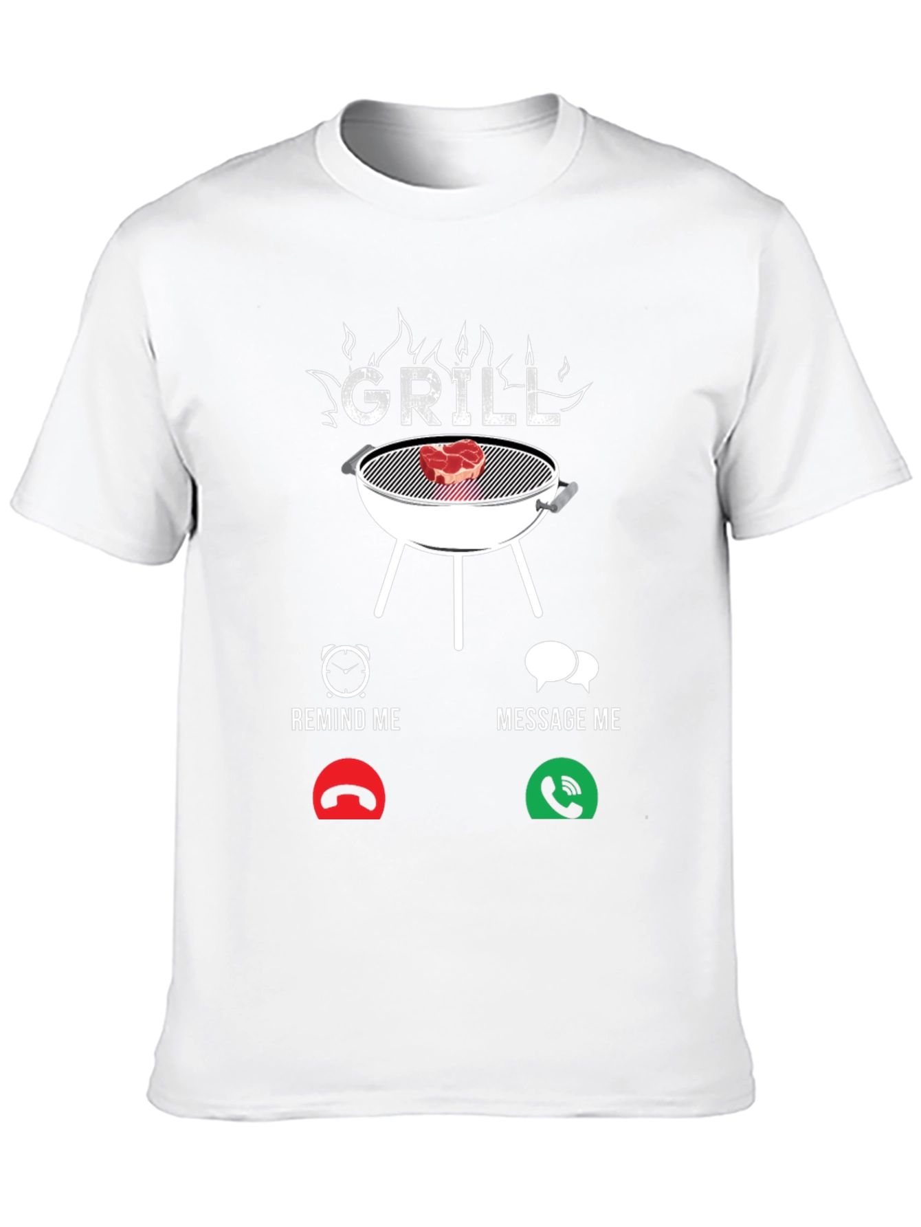 Black Grill Remind/Message Funny BBQ T-Shirt view 10