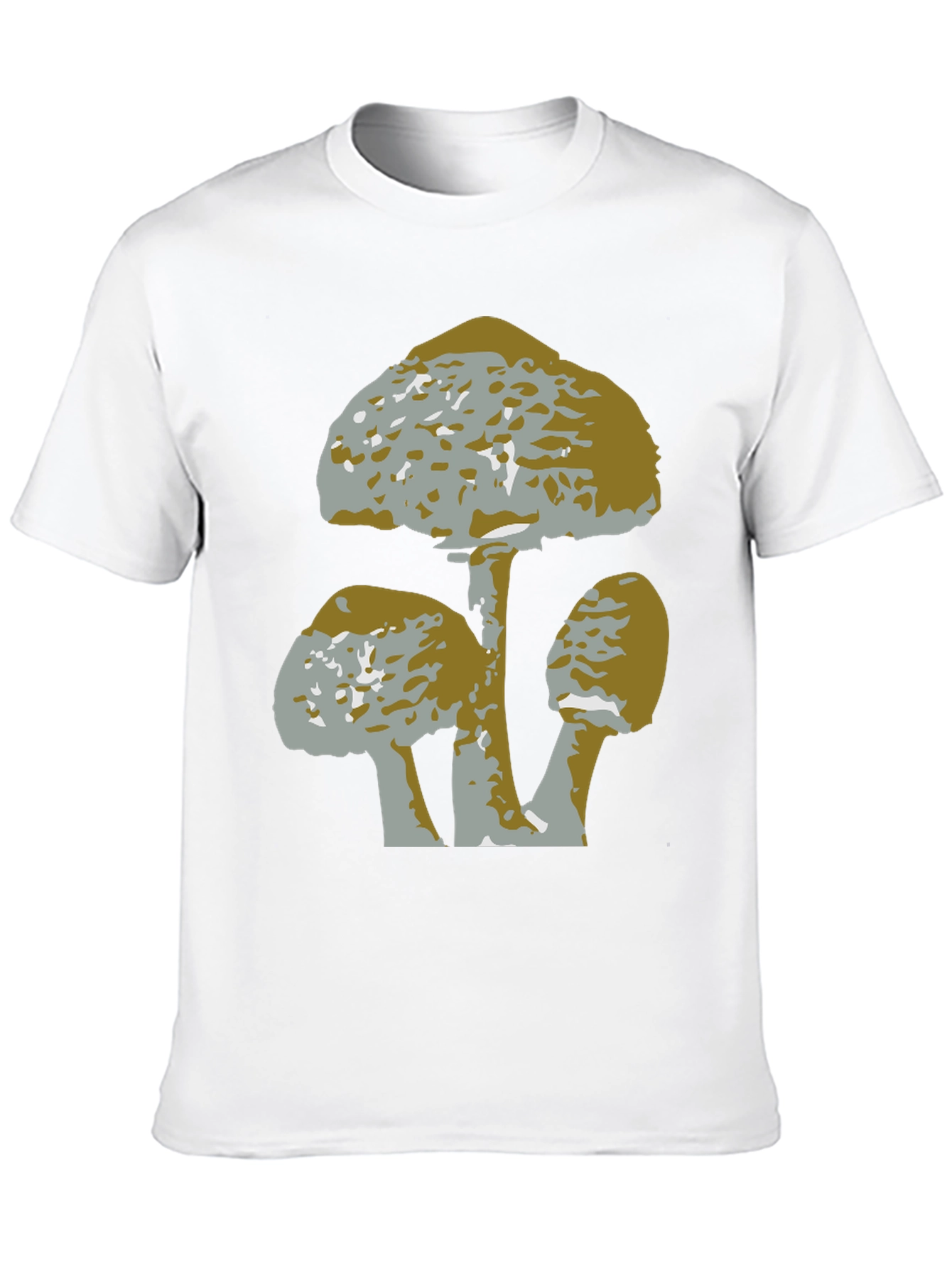 Black Mushroom Graphic Tee - Black Cotton T-Shirt view 10