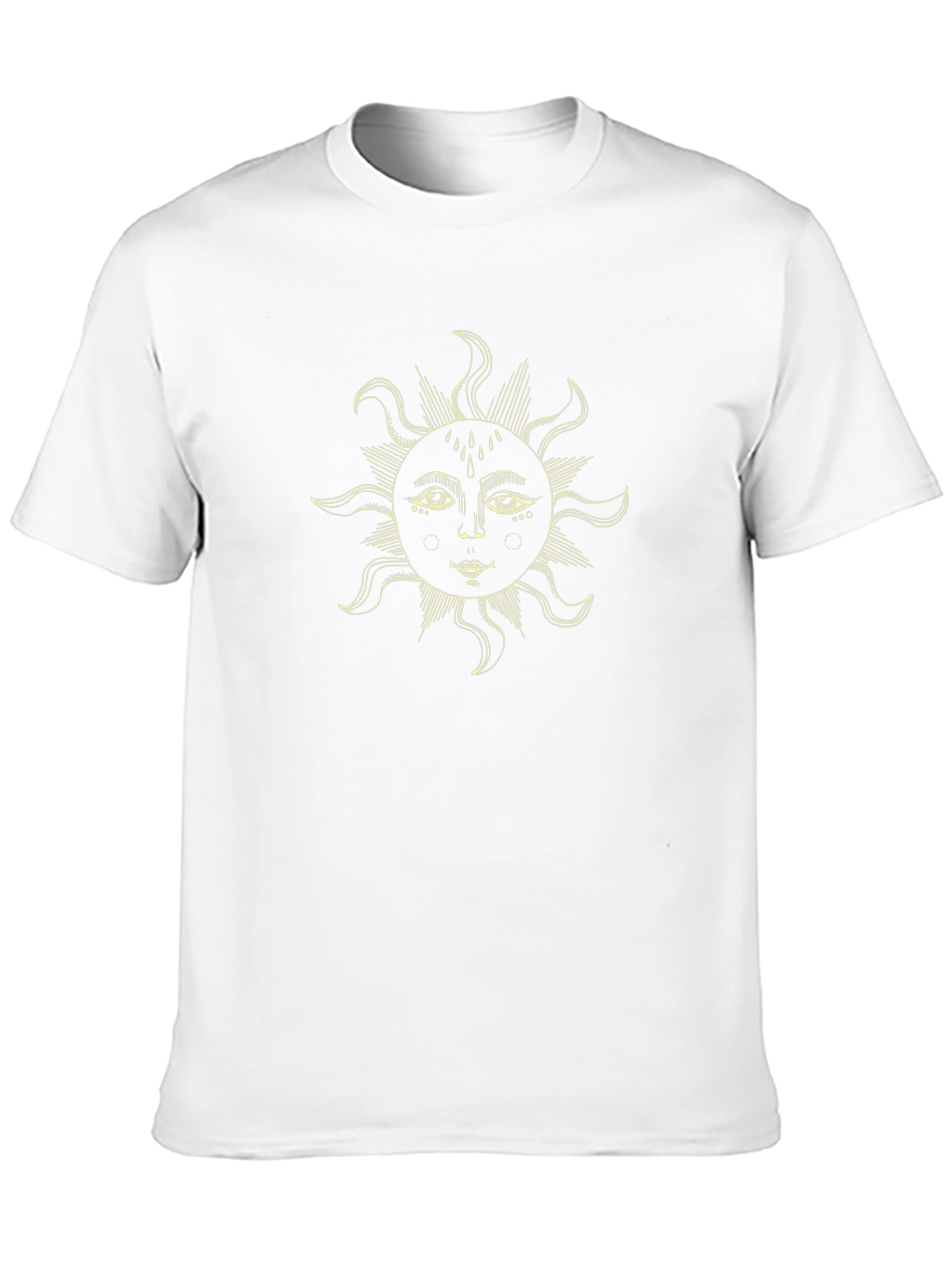 Black Celestial Sun Graphic Tee - Black Cotton T-Shirt view 10