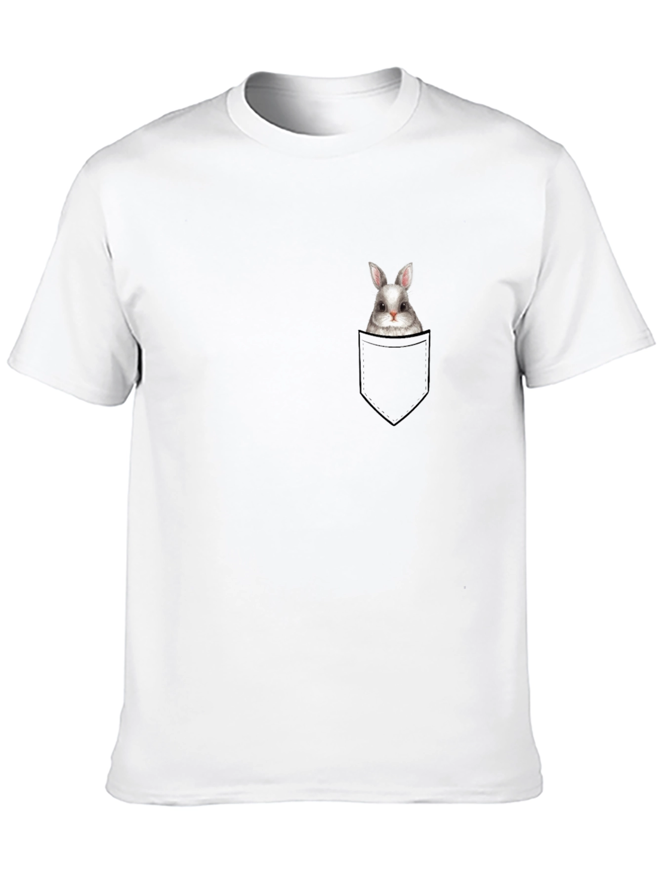 Black Bunny in Pocket Graphic Tee - Casual Style view 10
