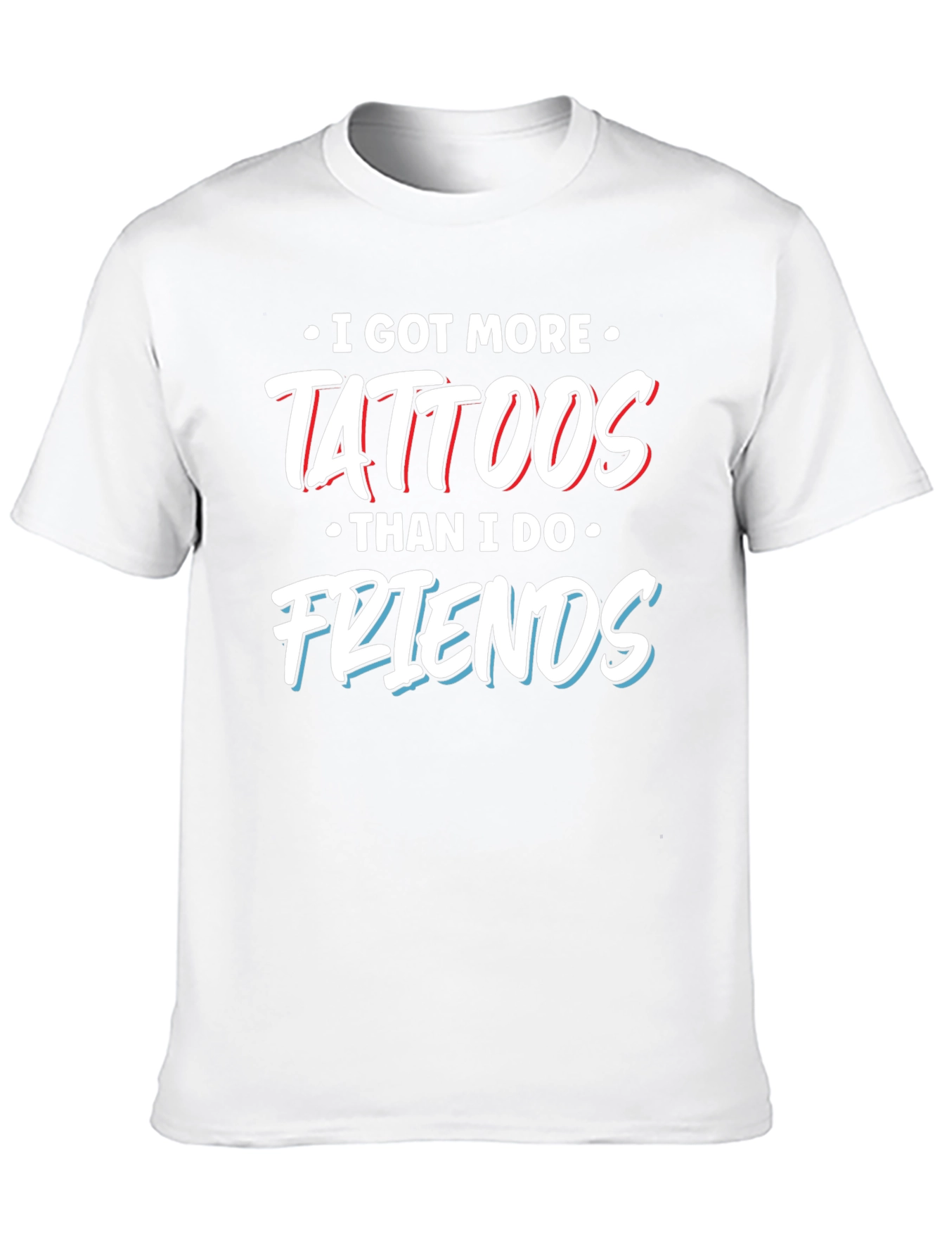 Black Tattoos Over Friends Graphic Tee - Black T-Shirt view 10