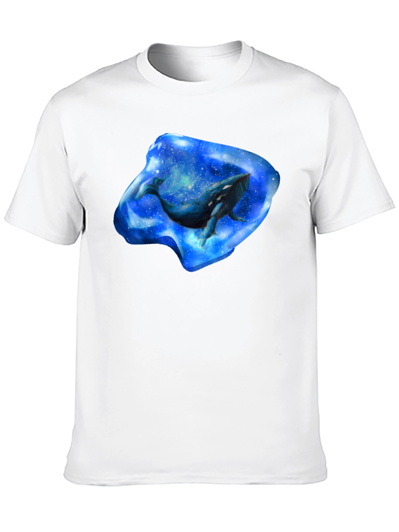 Whale Galaxy Graphic Black T-Shirt - 10