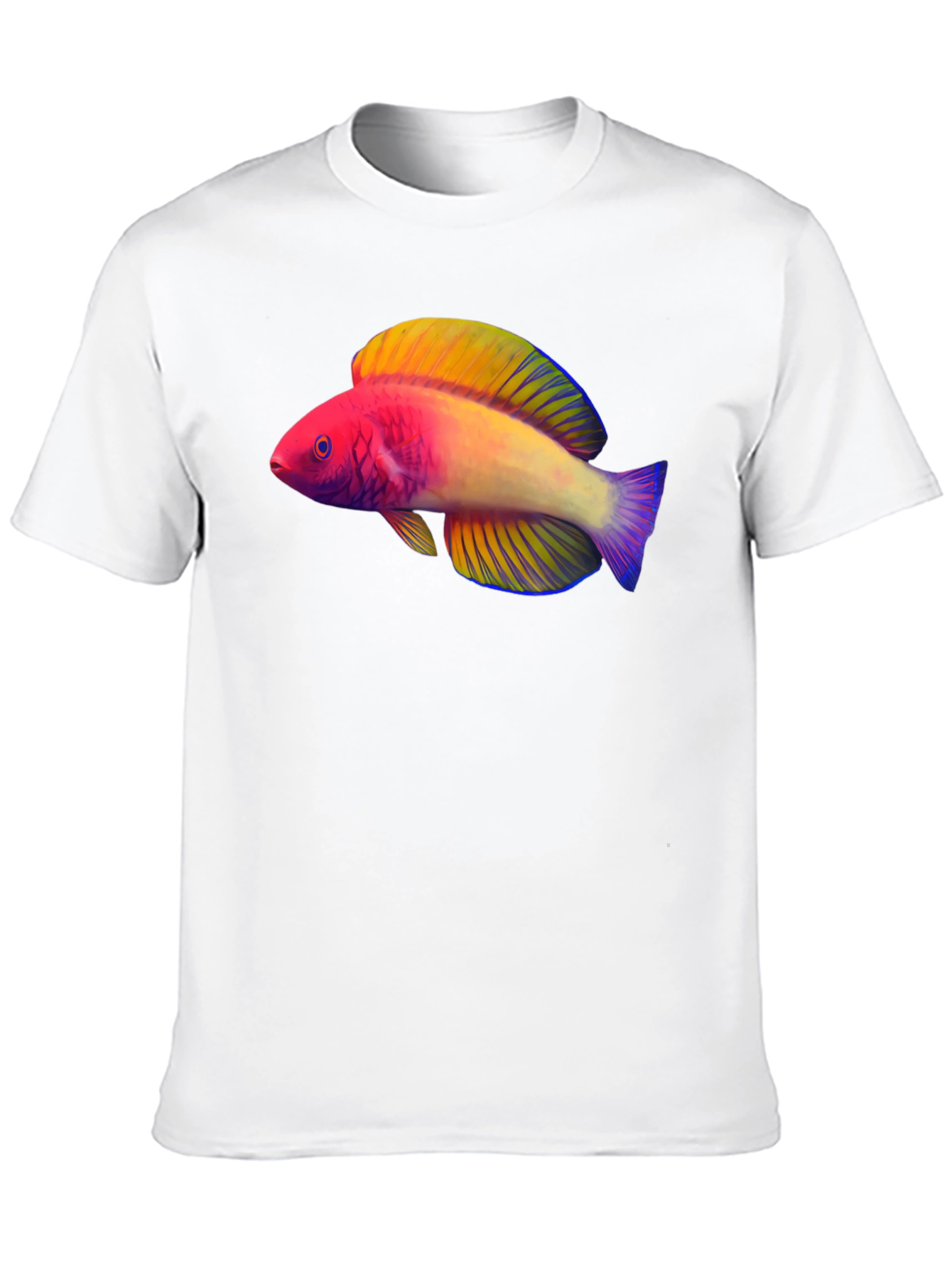 Black Colorful Fish Graphic T-Shirt view 10