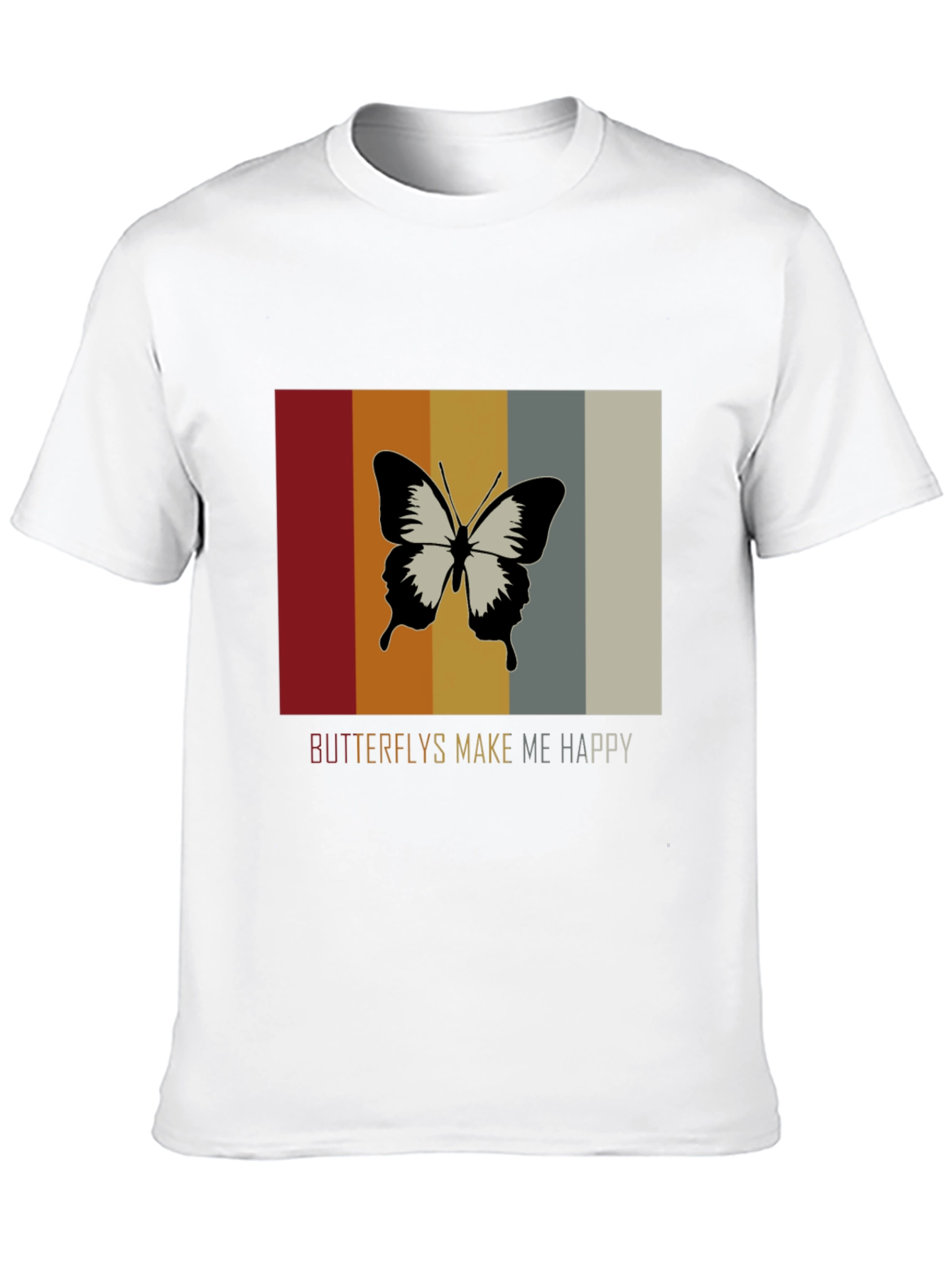 Black Butterflies Make Me Happy Graphic Tee view 10