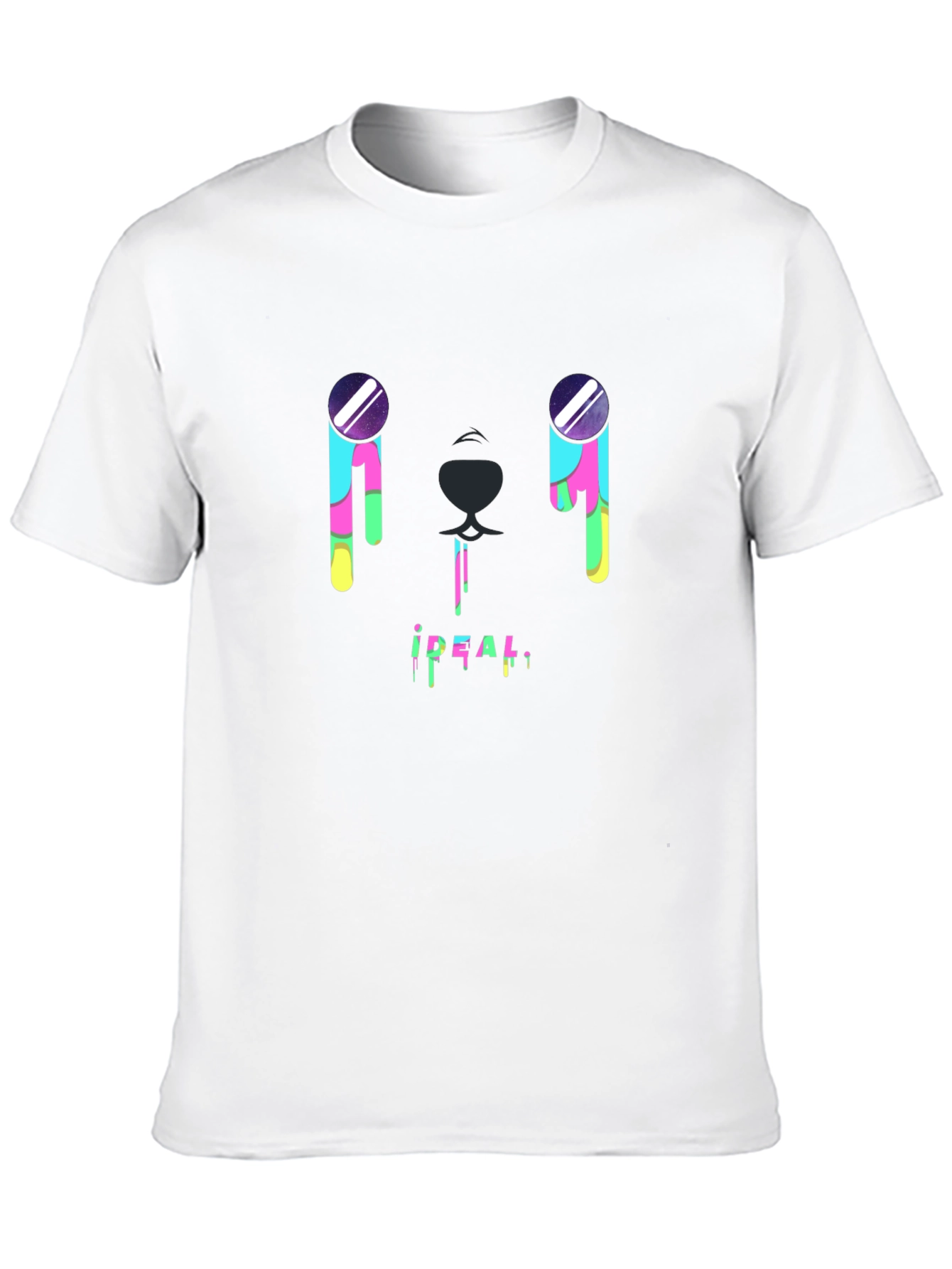 Black Men's Graphic T-Shirt - Abstract Drip Design view 10