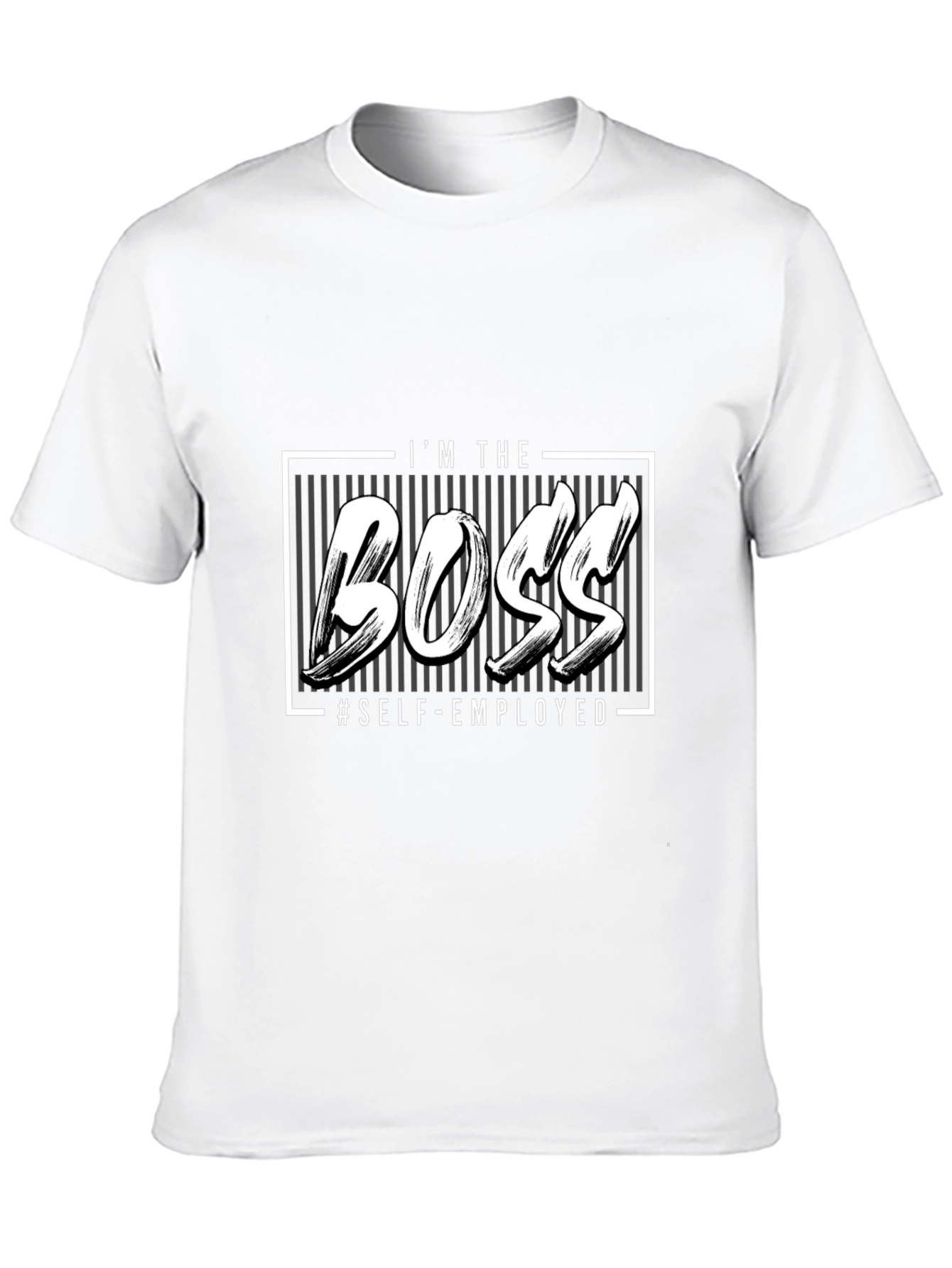 Black I'm The Boss Self-Employed Graphic T-Shirt view 10