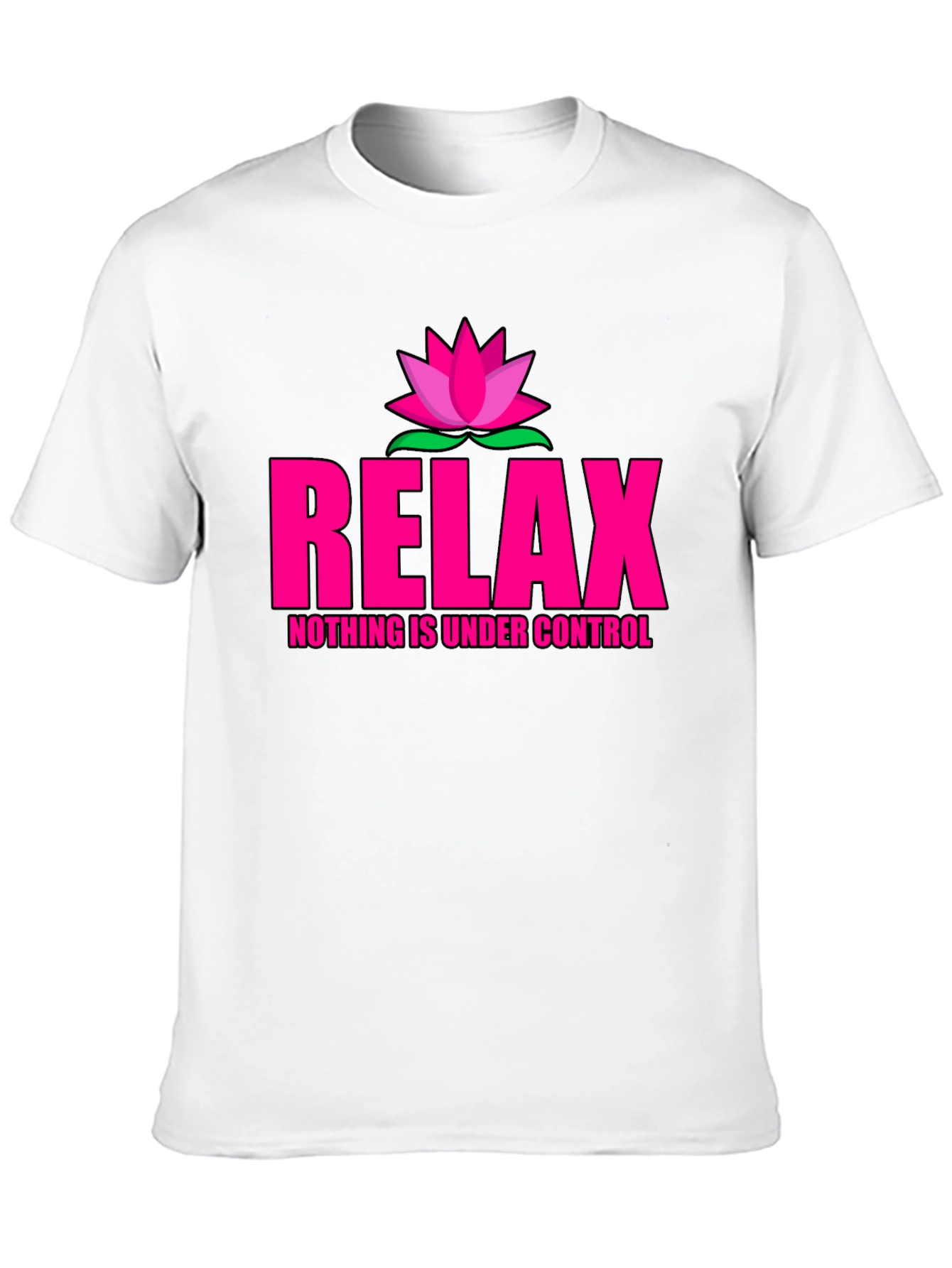 Black Relax Lotus T-Shirt - Nothing Is Under Control view 10