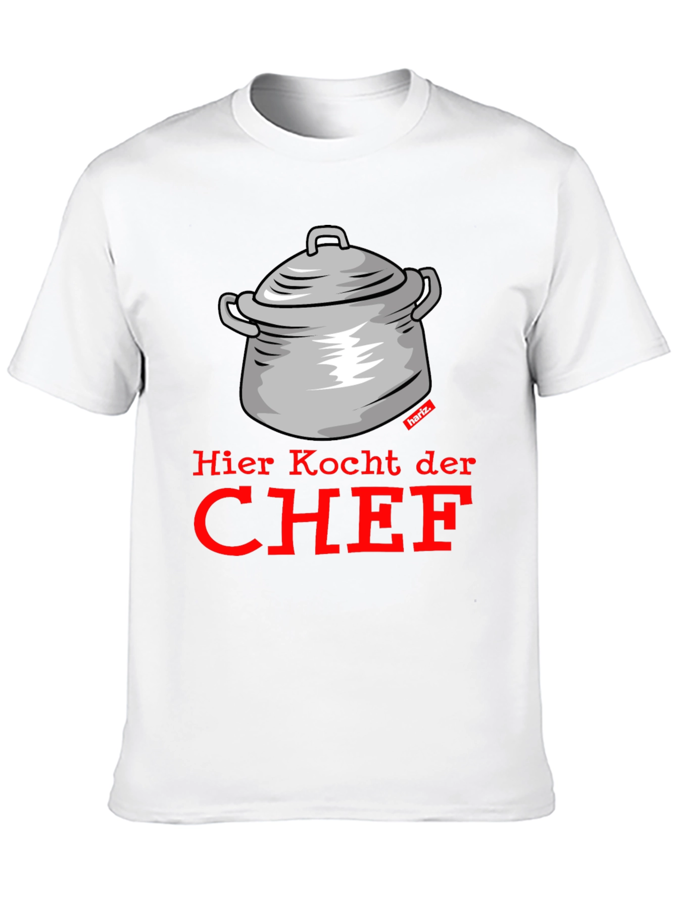 Black Chef Cooking Pot T-Shirt - Funny Kitchen Humor view 10