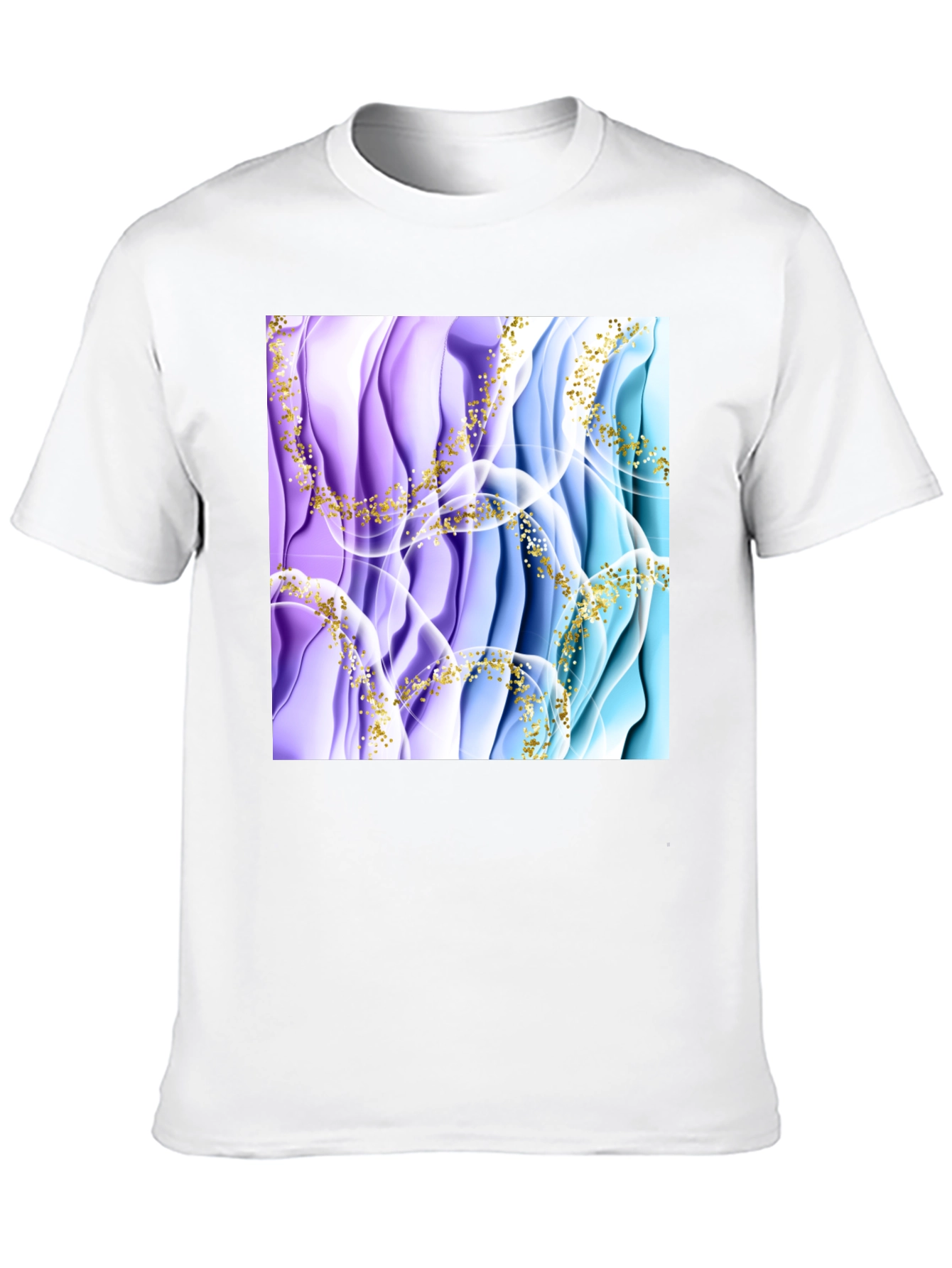 Black Abstract Art Men's Black T-Shirt view 10