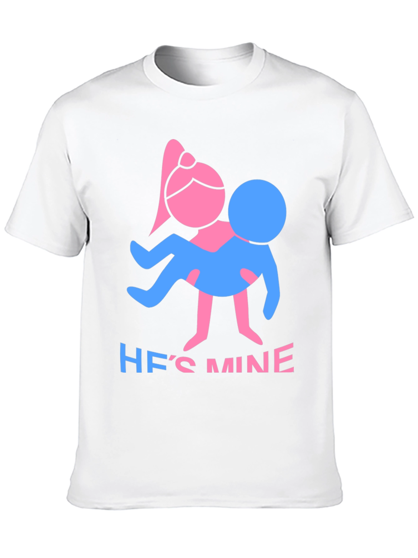 Black He's Mine T-Shirt - Funny Couple Tee view 10