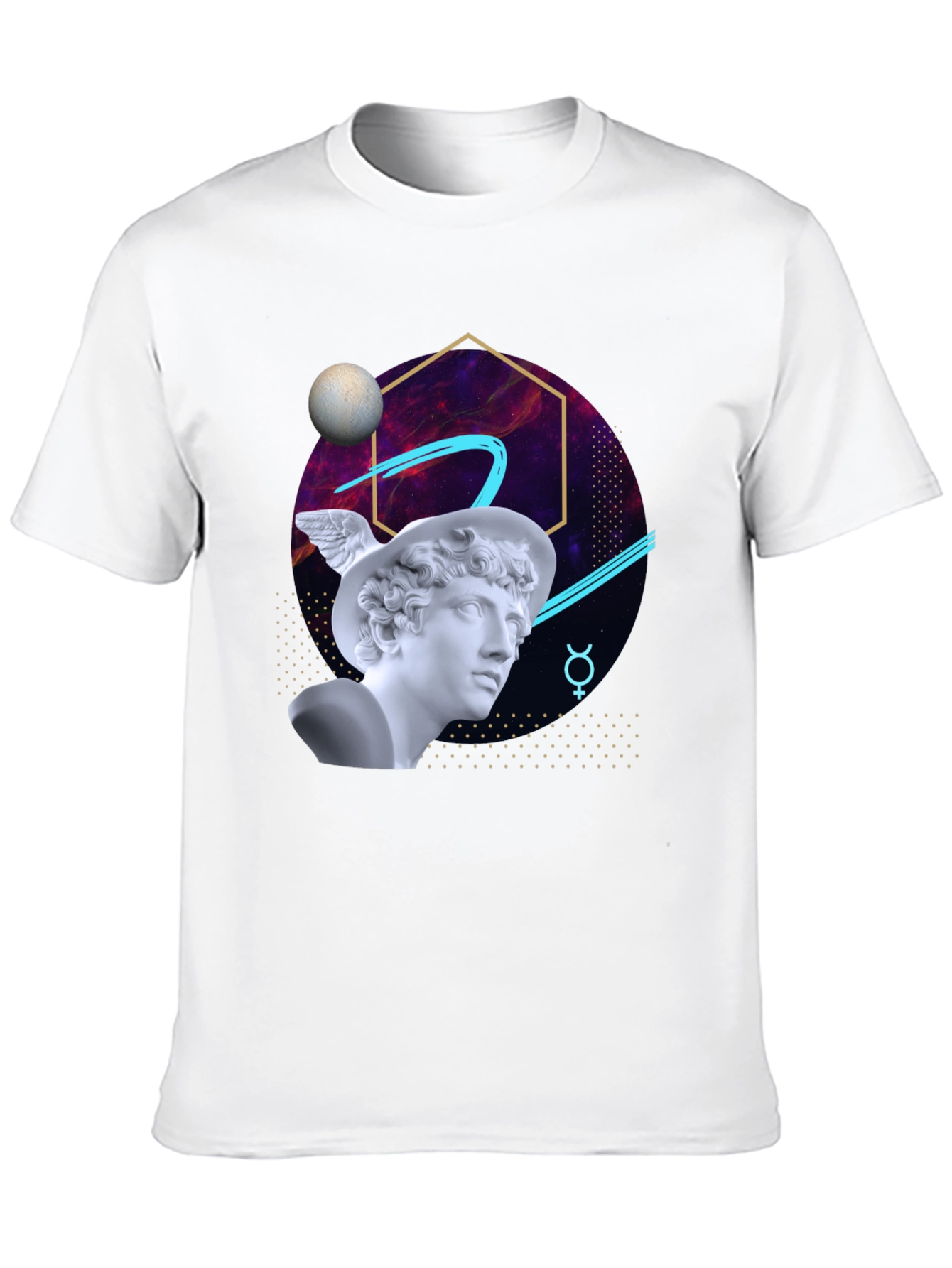 Black Mercury Bust Graphic Tee - Retro Aesthetic view 10