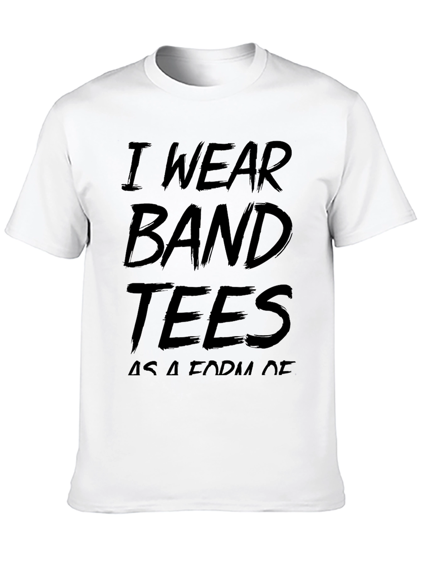 Black I Wear Band Tees Graphic T-Shirt - Black view 10