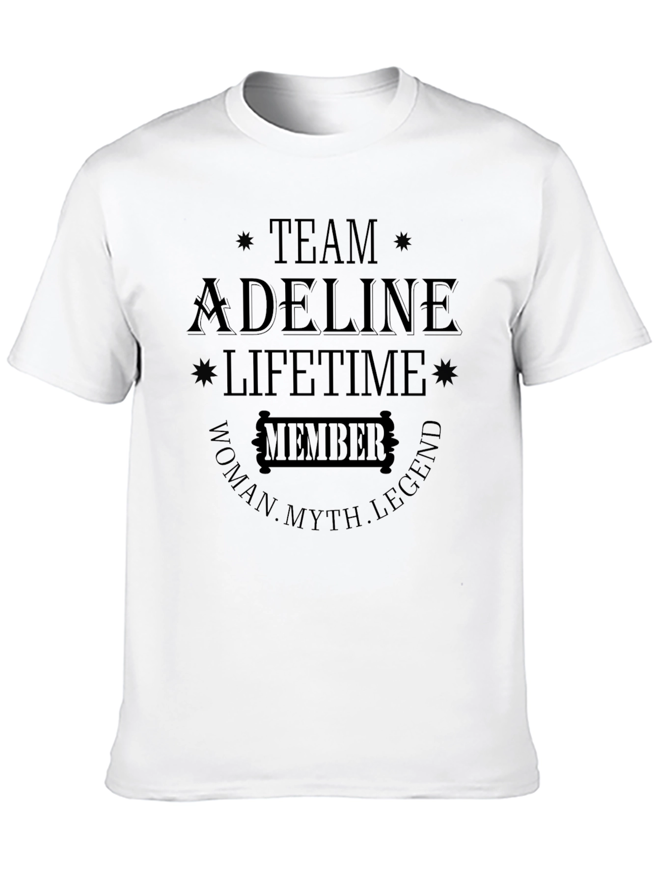 Black Team Adeline Lifetime Member Graphic T-Shirt view 10