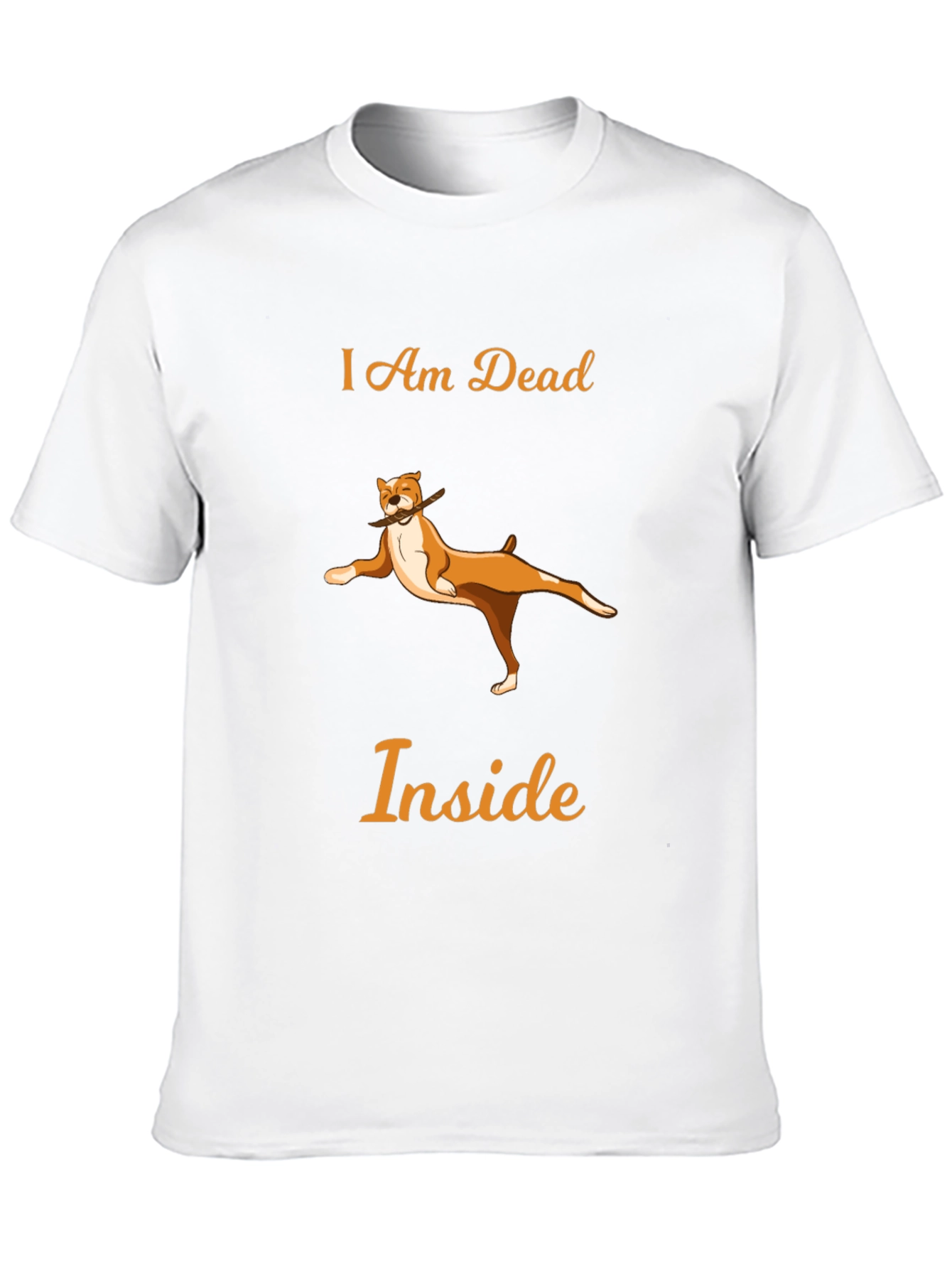 Black I Am Dead Inside Graphic Tee - Funny Dog Design view 10