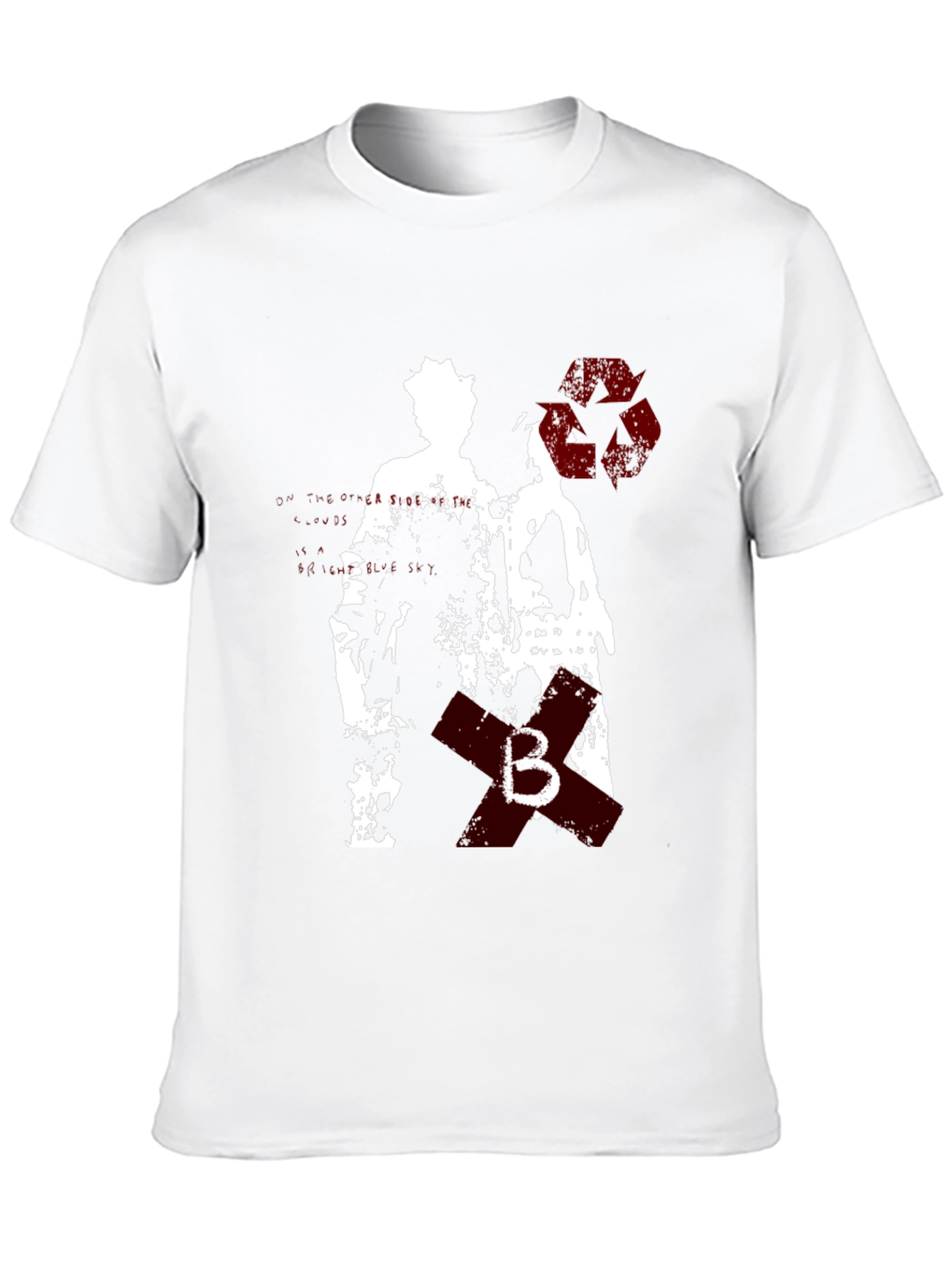 Black Grunge Style Graphic Tee - Black view 10