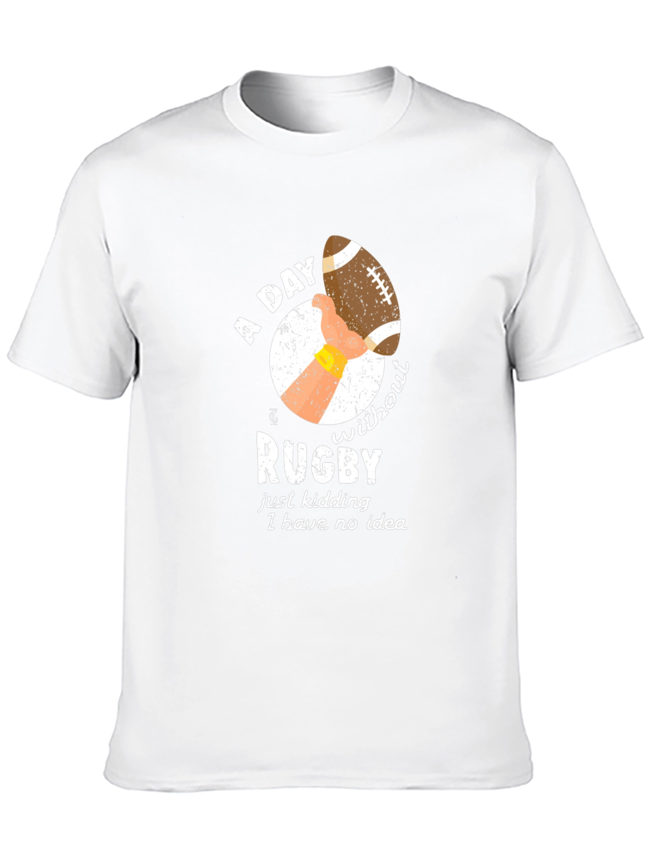 Black Funny Rugby Graphic T-Shirt - A Day Without Rugby Tee view 10