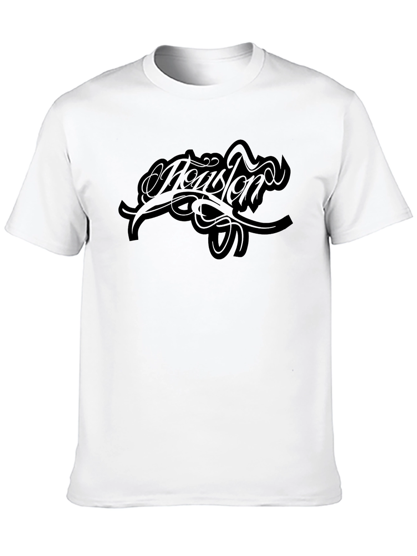 Black Men's Black Graphic Tee - Houston view 10