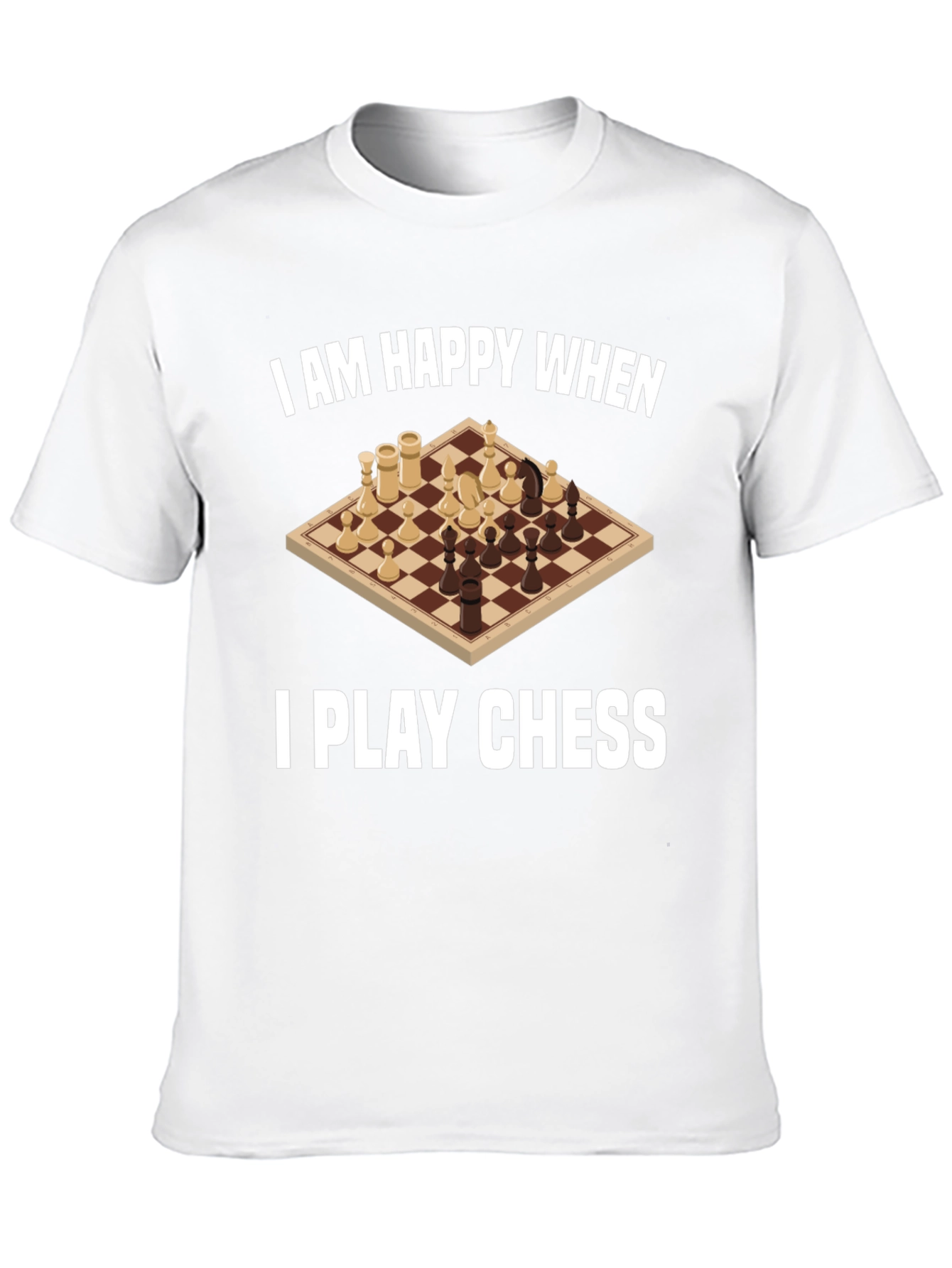 Black I am Happy When I Play Chess Graphic Tee view 10