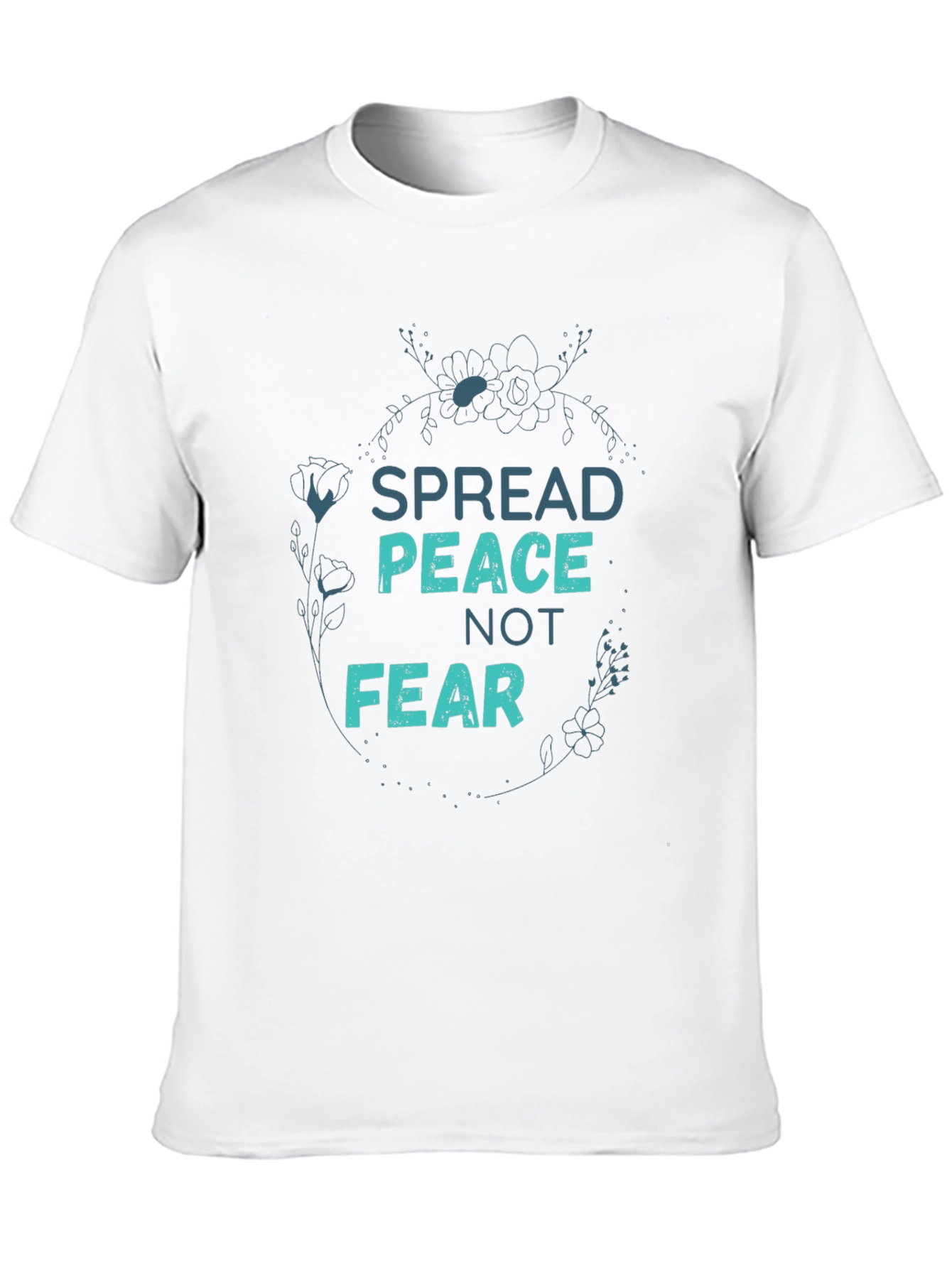 Black Spread Peace Not Fear Graphic Tee - Black view 10