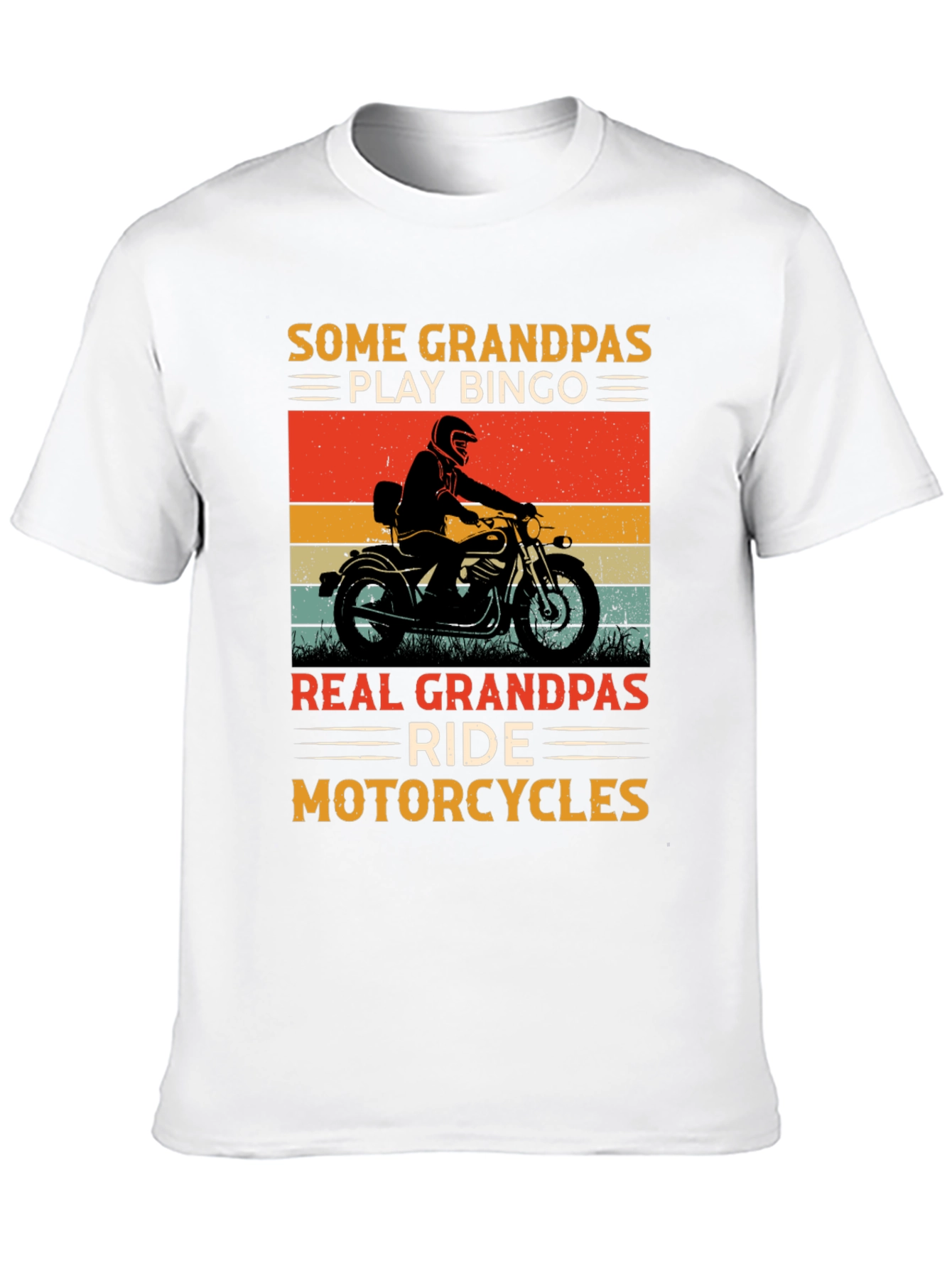 Black Grandpa Motorcycle T-Shirt view 10