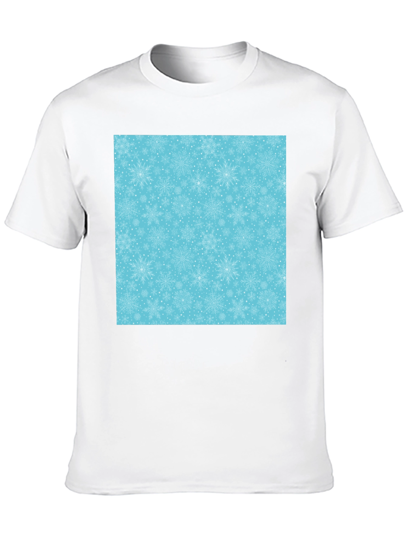 Black Snowflake Pattern Black Tee view 10