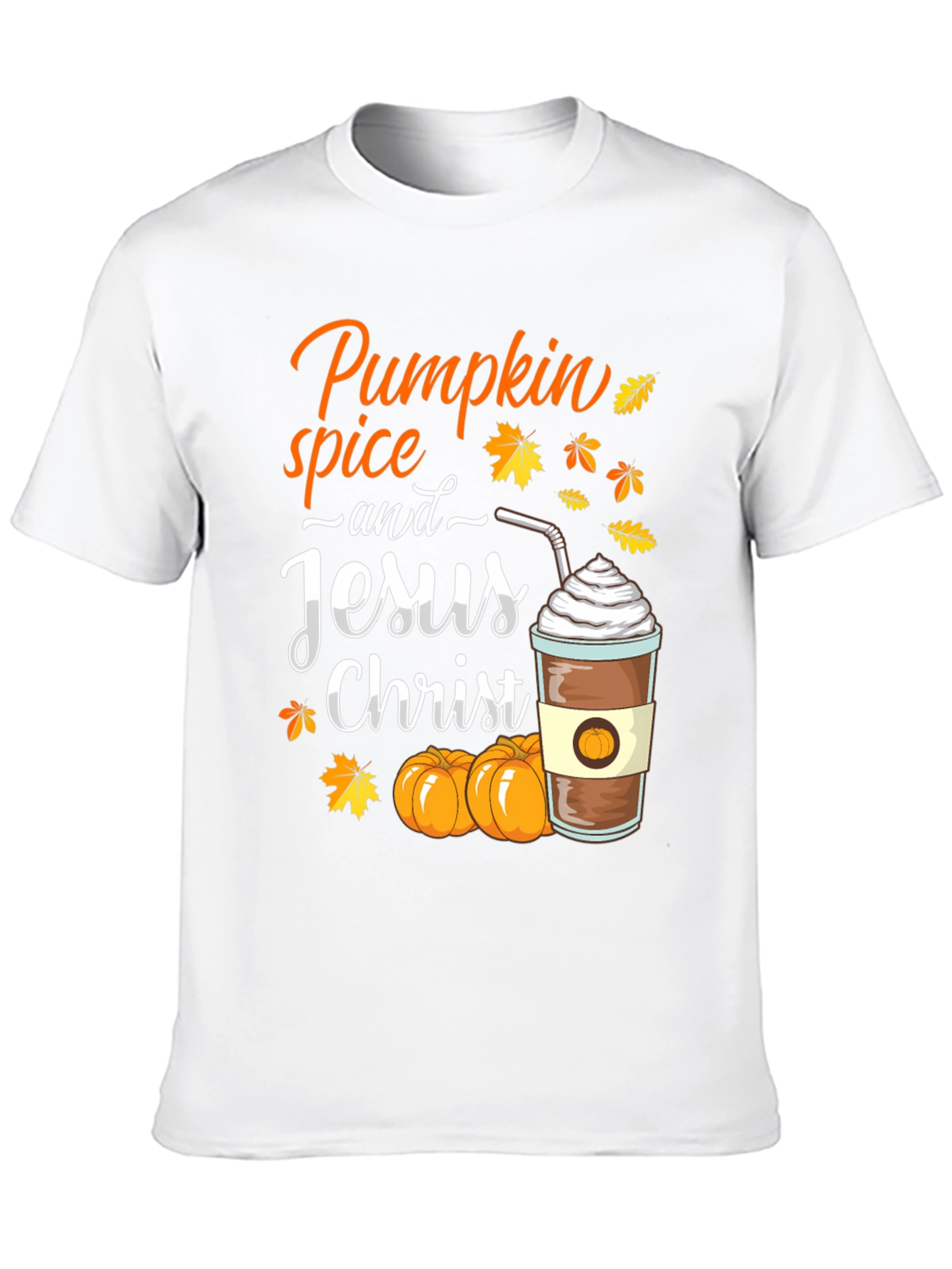 Black Pumpkin Spice and Jesus Christ T-Shirt view 10