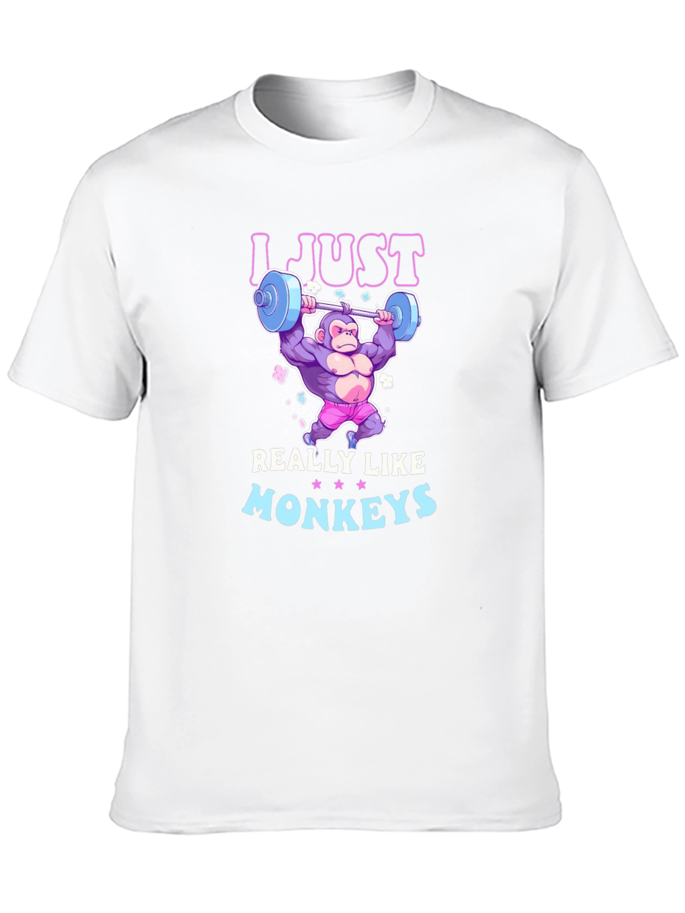 Black Funny Monkey Gym Workout T-Shirt view 10