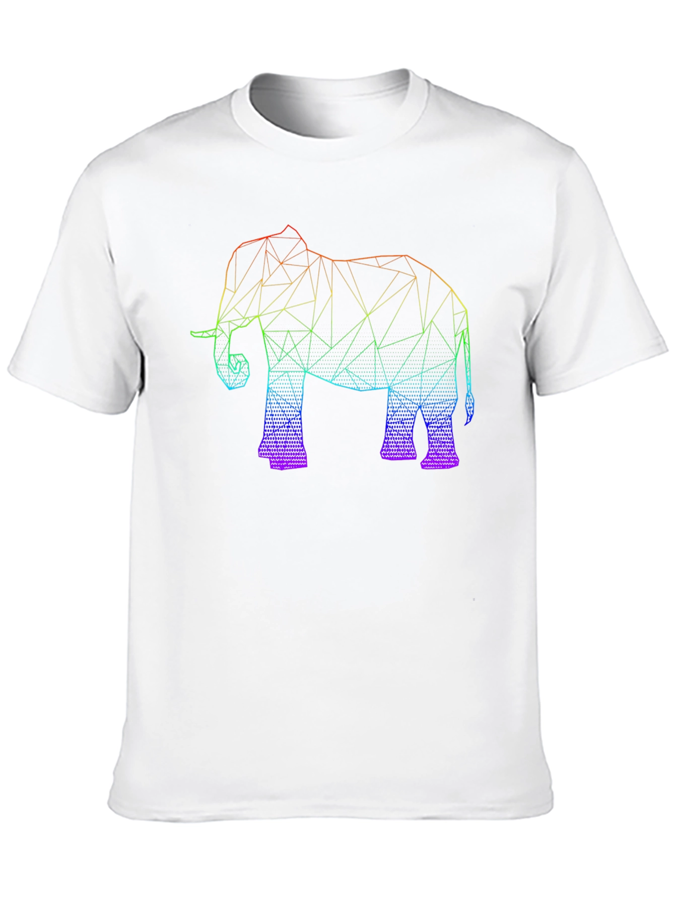 Black Geometric Elephant Graphic Tee - Black view 10