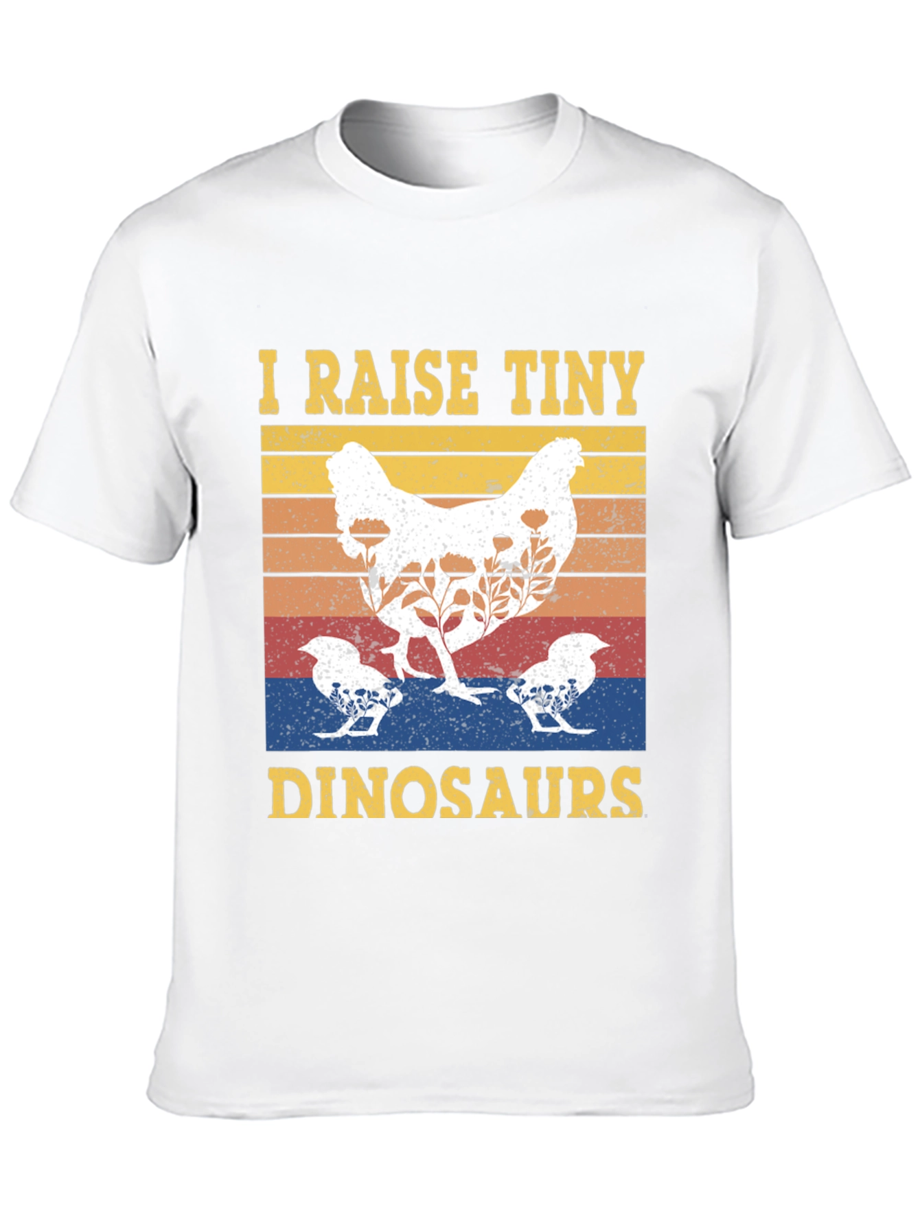Black I Raise Tiny Dinosaurs Chicken T-Shirt view 10
