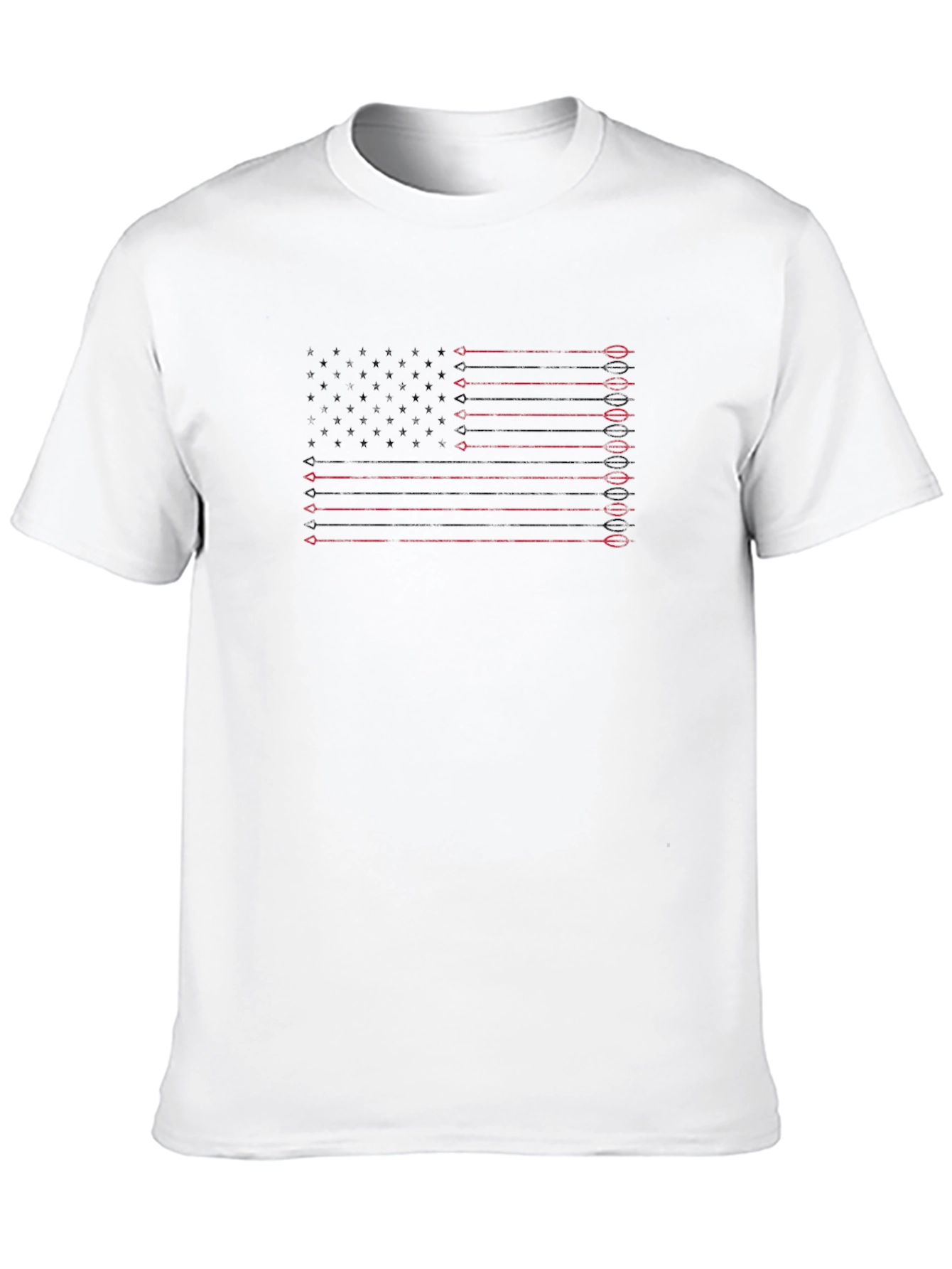 Black Patriotic Arrow Flag Graphic Tee - Black view 10