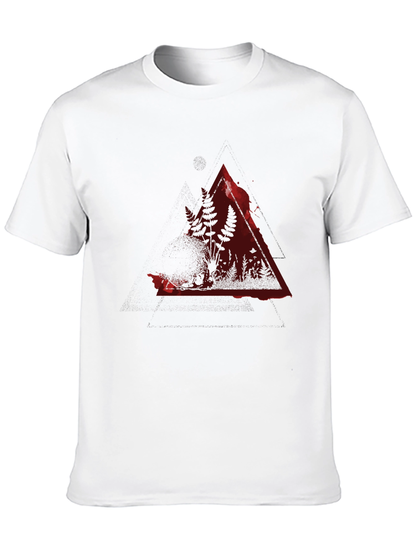 Black Crimson Forest Triangle Graphic Black Tee view 10