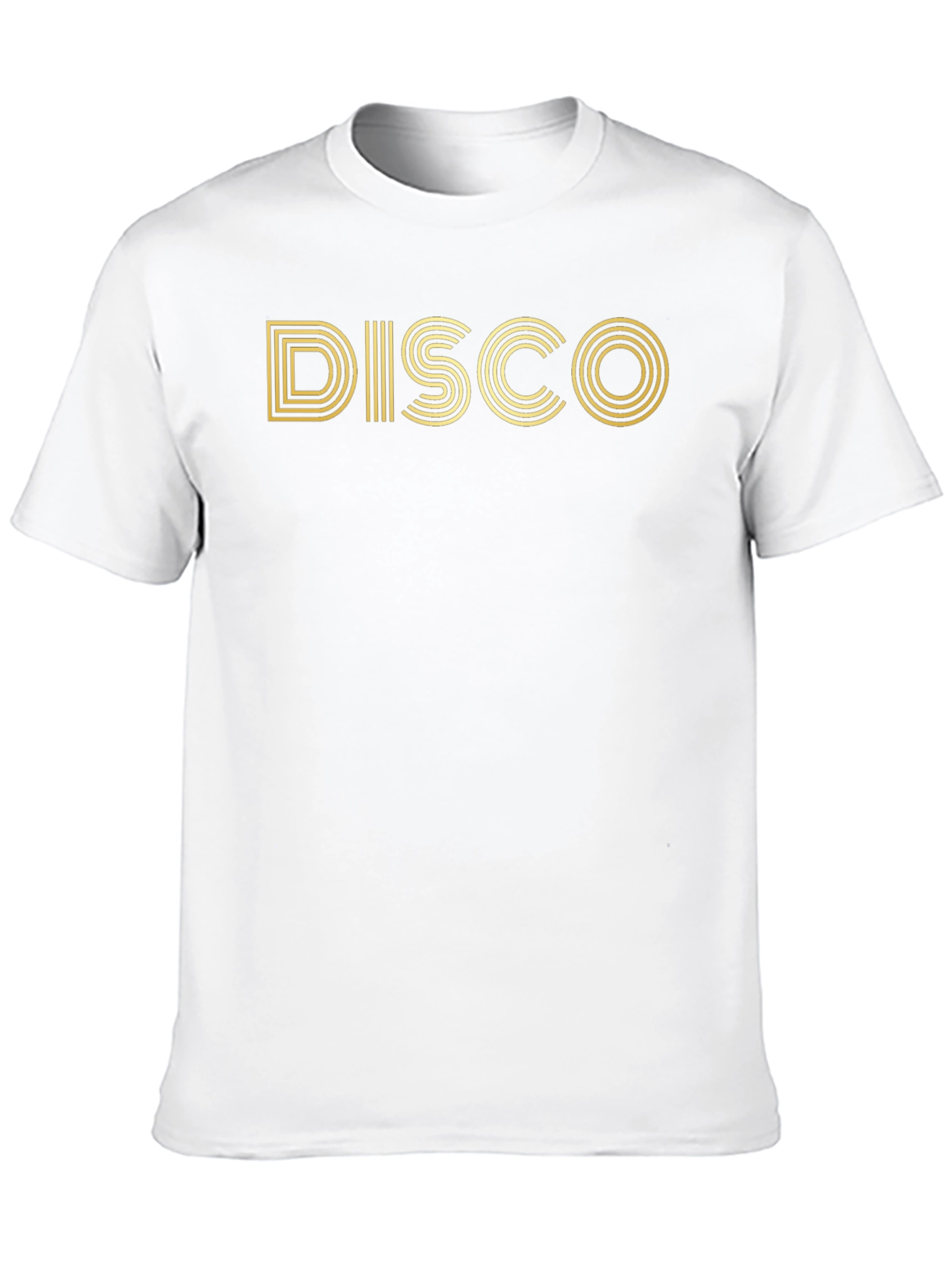 Black Retro Disco T-Shirt - Gold Lettering view 10