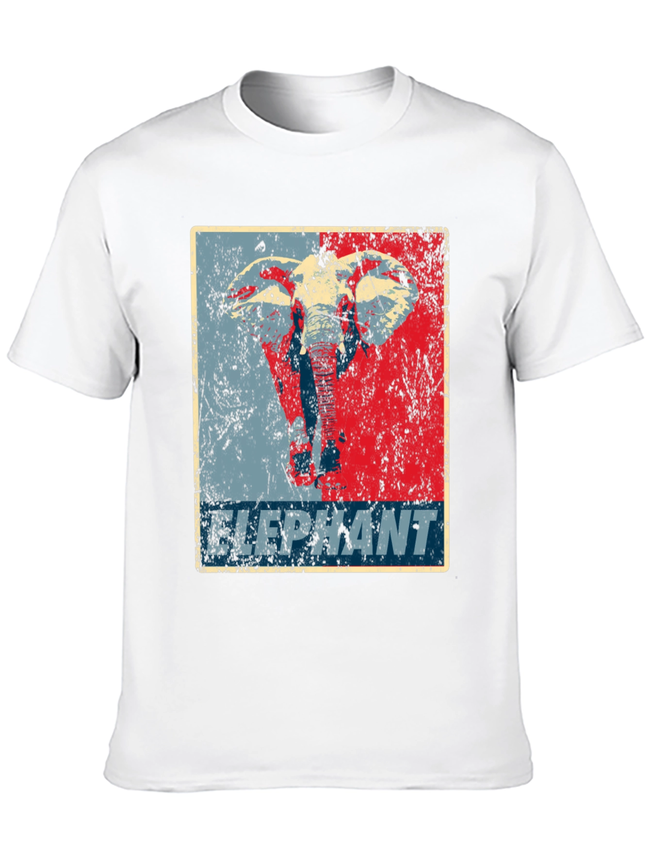 Black Elephant Graphic Print Crew Neck T-Shirt view 10