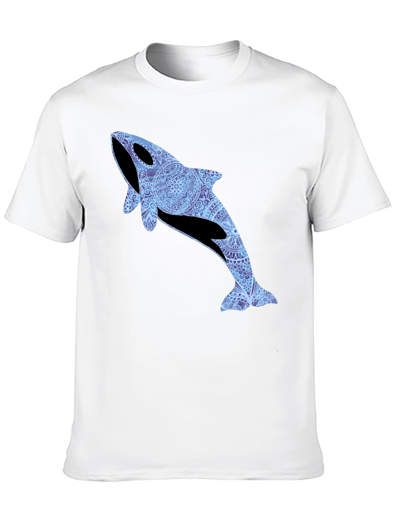 Black Orca Whale Mandala T-Shirt - Stylish Marine Life Tee view 10