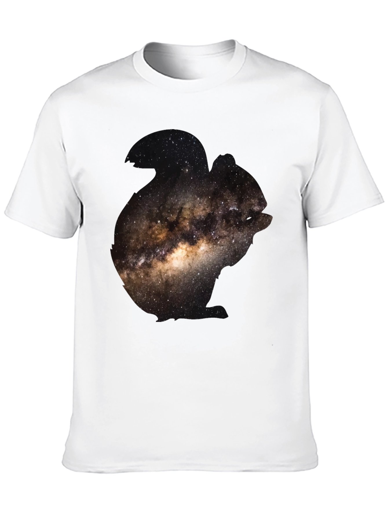 Black Galaxy Print Black T-Shirt for Men view 10