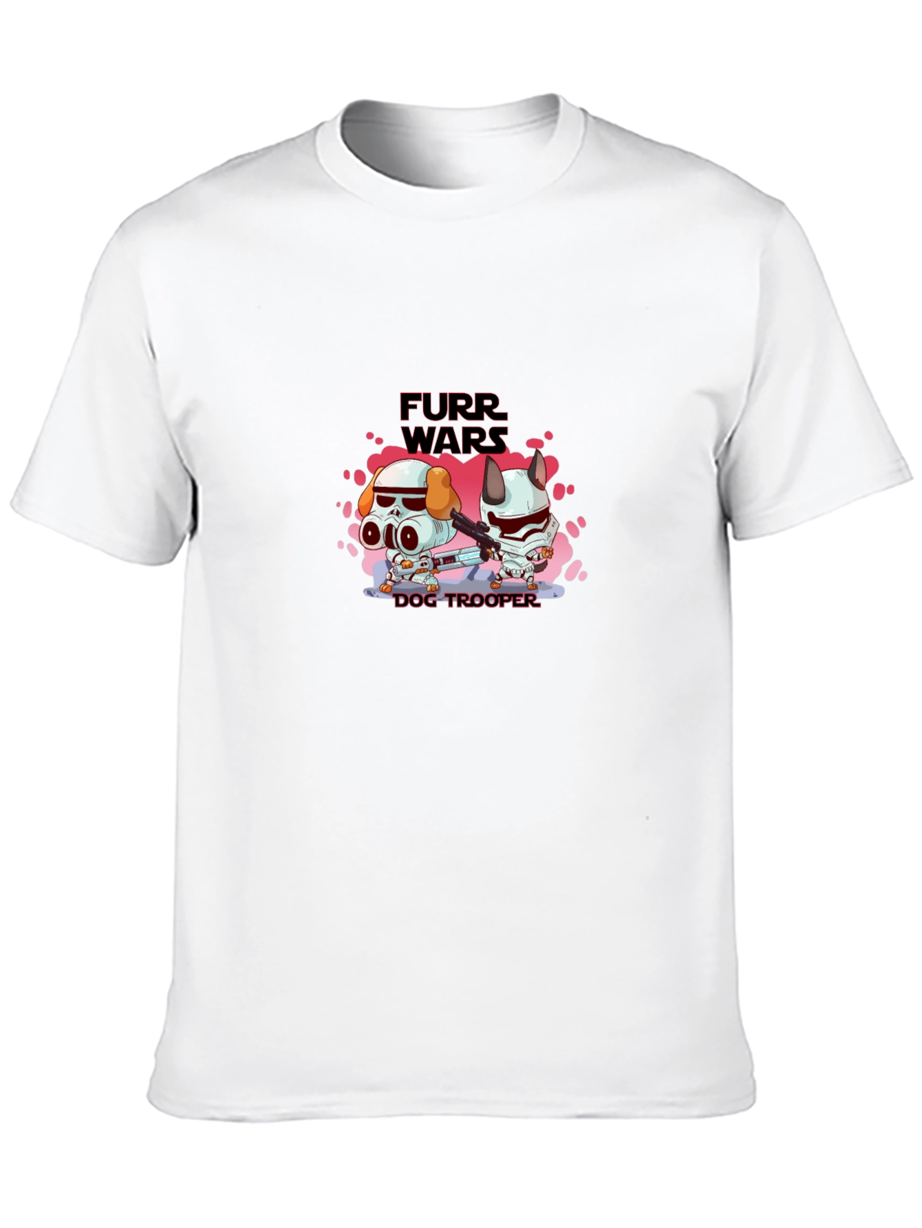 Black Furr Wars Dog Trooper Graphic T-Shirt view 10