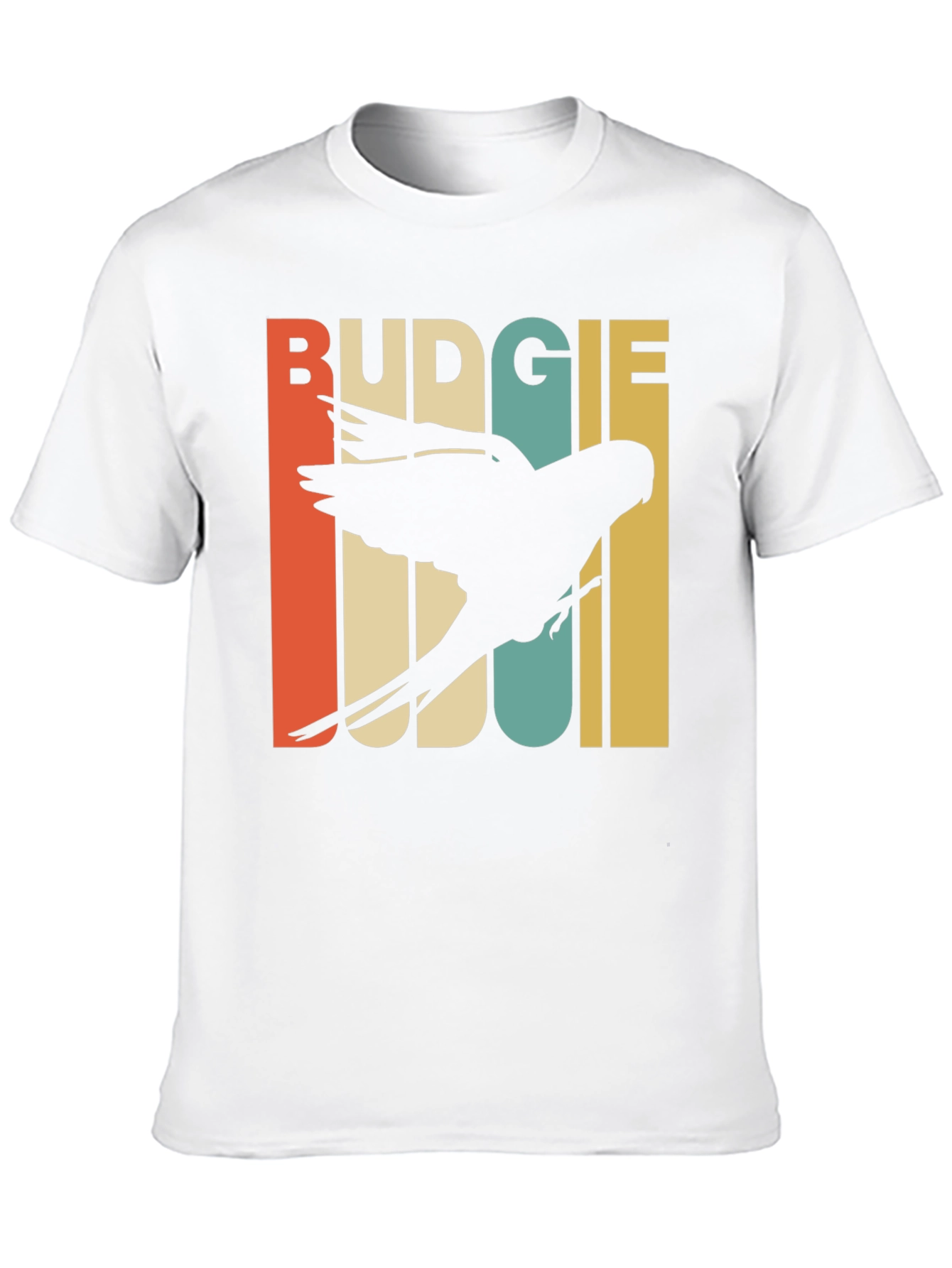 Black Retro Budgie T-Shirt view 10