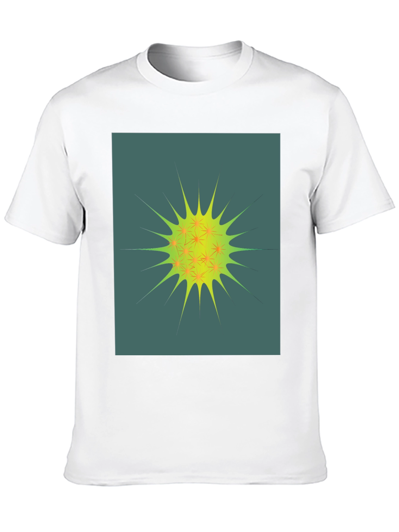 Black Abstract Spiky Graphic Tee - Unisex Black T-Shirt view 10